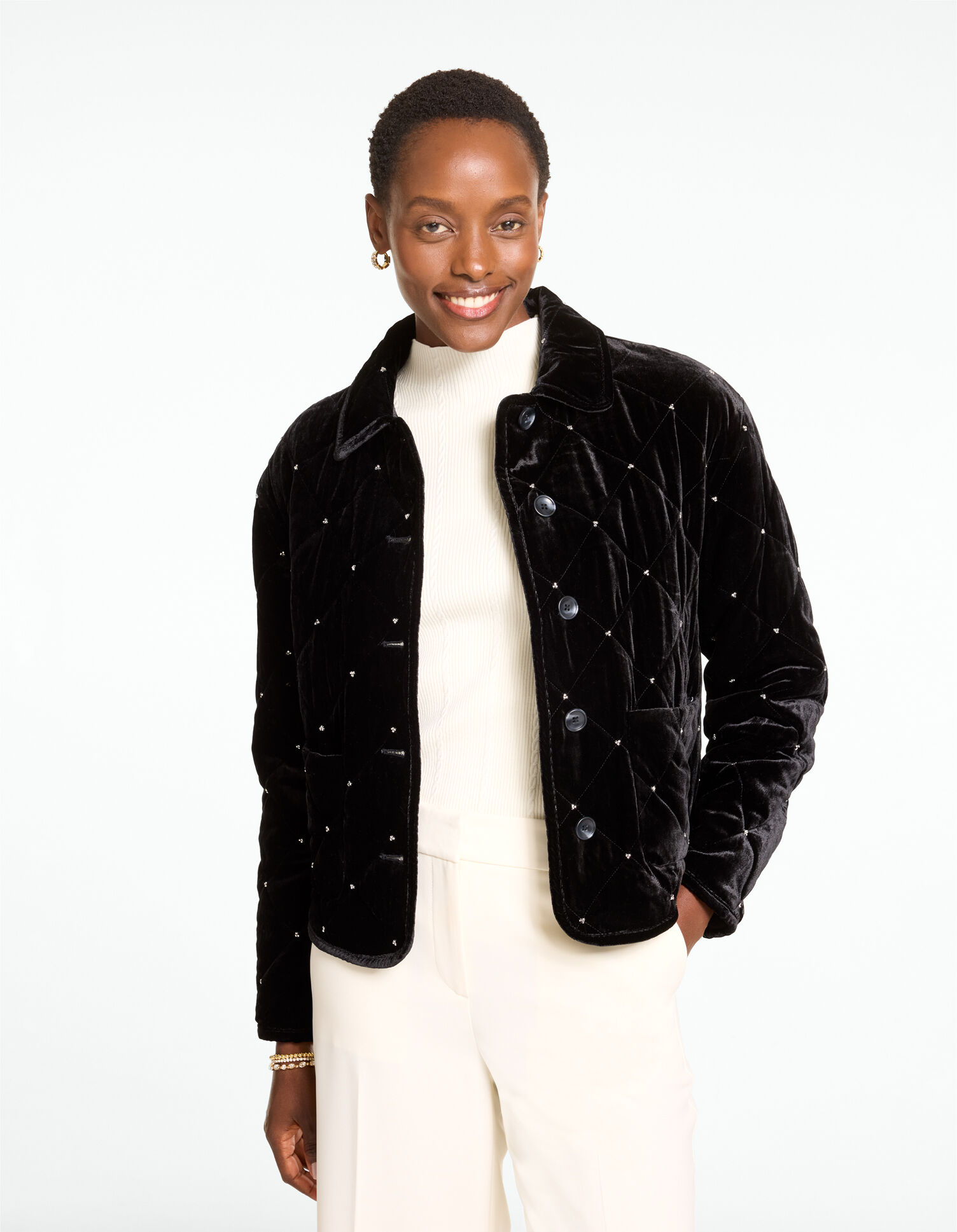 Quilted Velvet Jacket 
