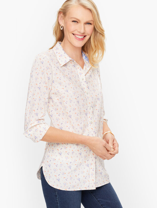 Classic Cotton Shirt - Ditsy Floral | Talbots