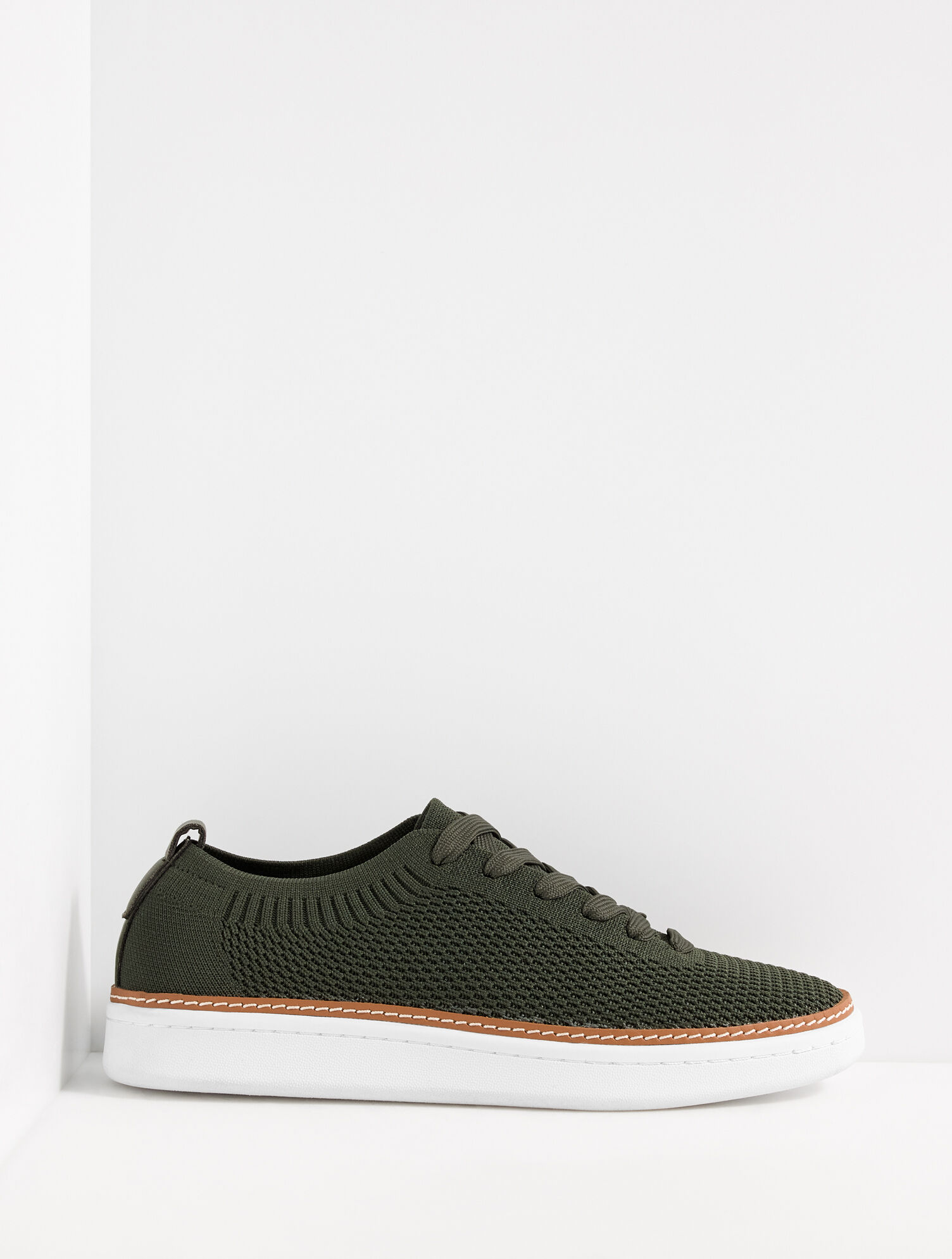 Brittany Knit Lace-Up Sneakers - Nori - thumbnail 3