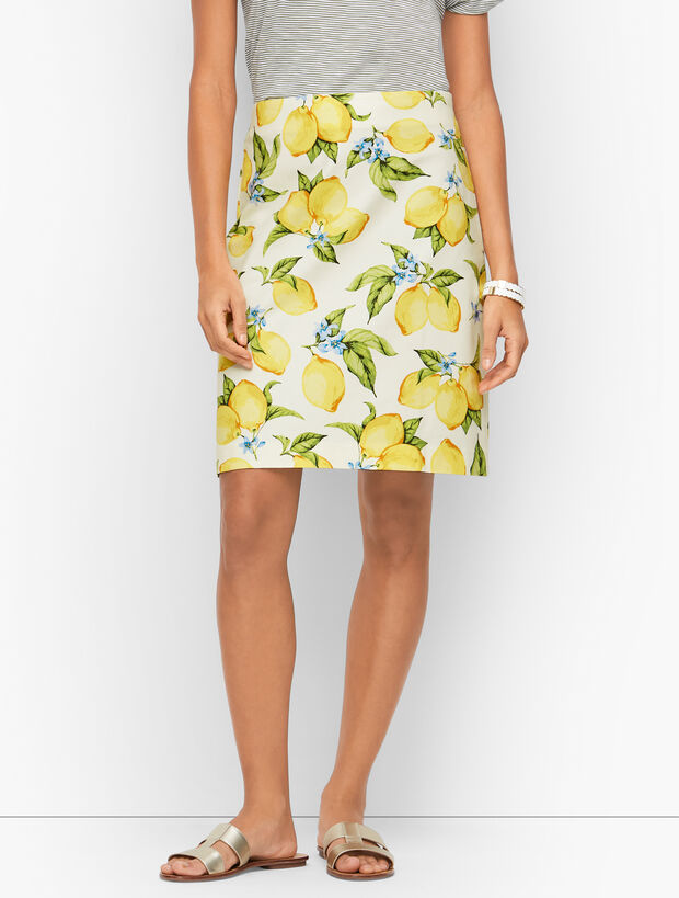 Canvas A-Line Skirt - Lemon Blossom