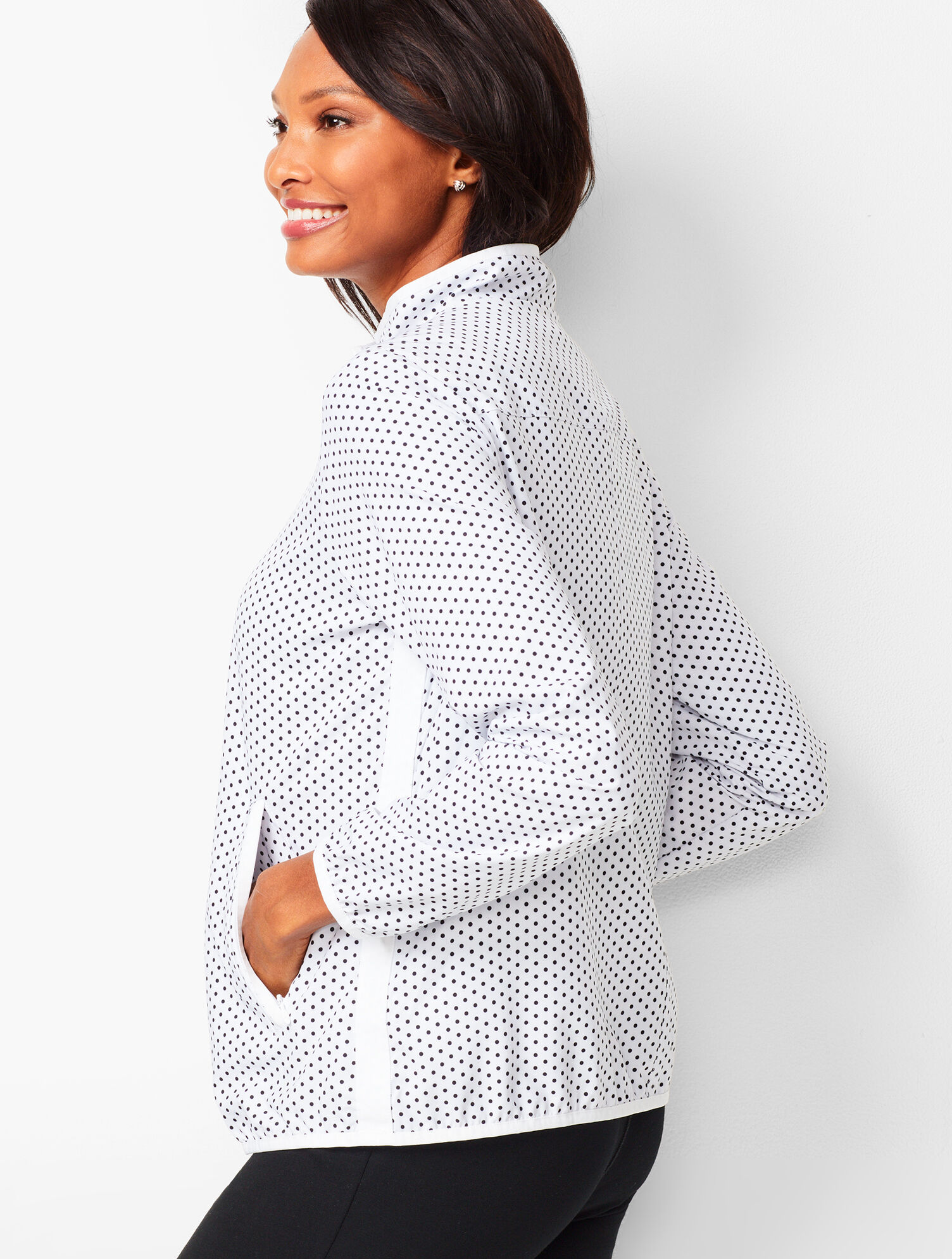 Lightweight Stretch Dot Woven Jacket
