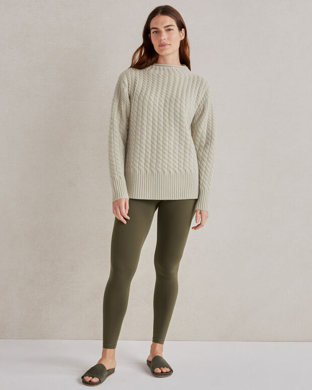 Cable Knit Pure Cashmere Sweater