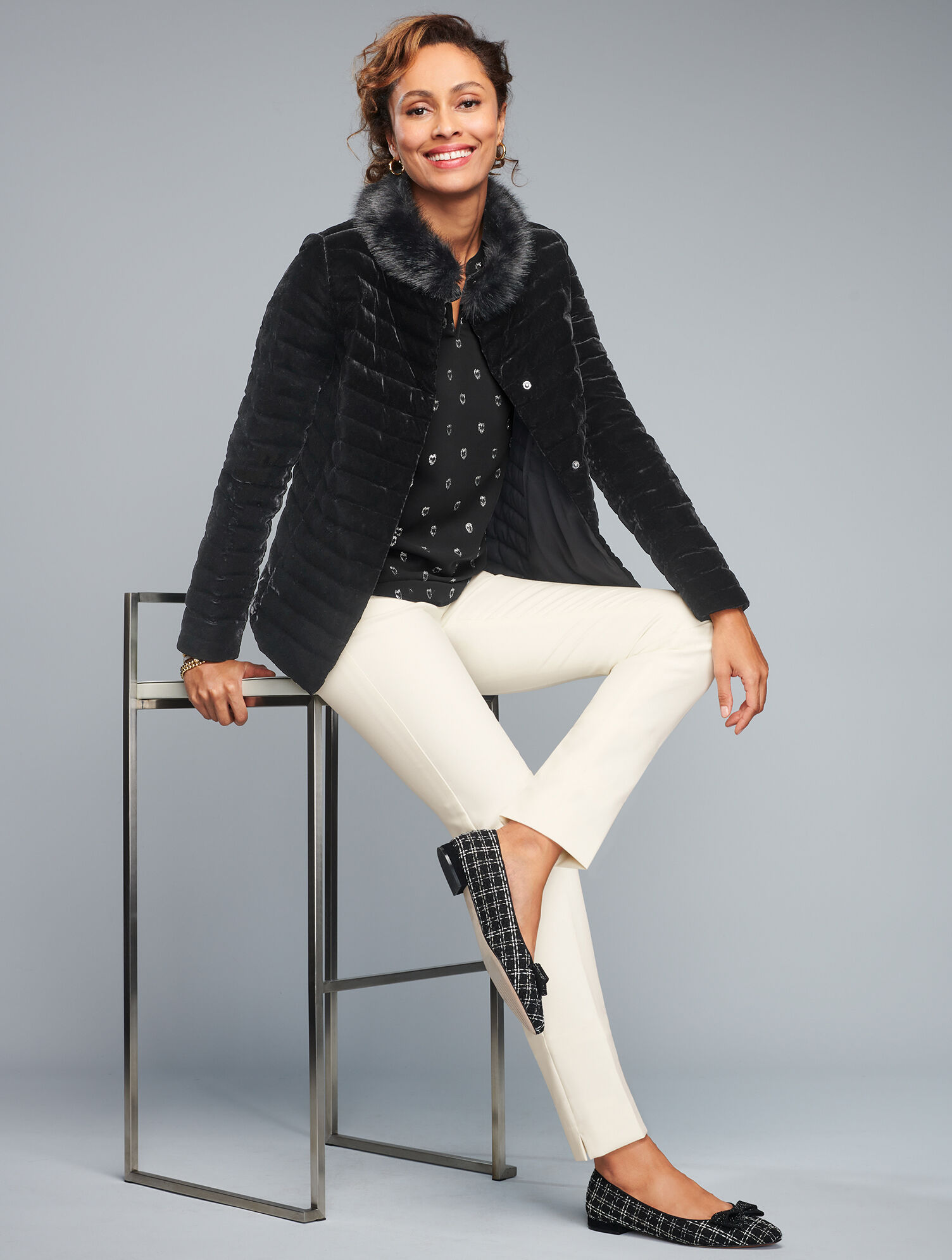 Quilted Velvet Jacket