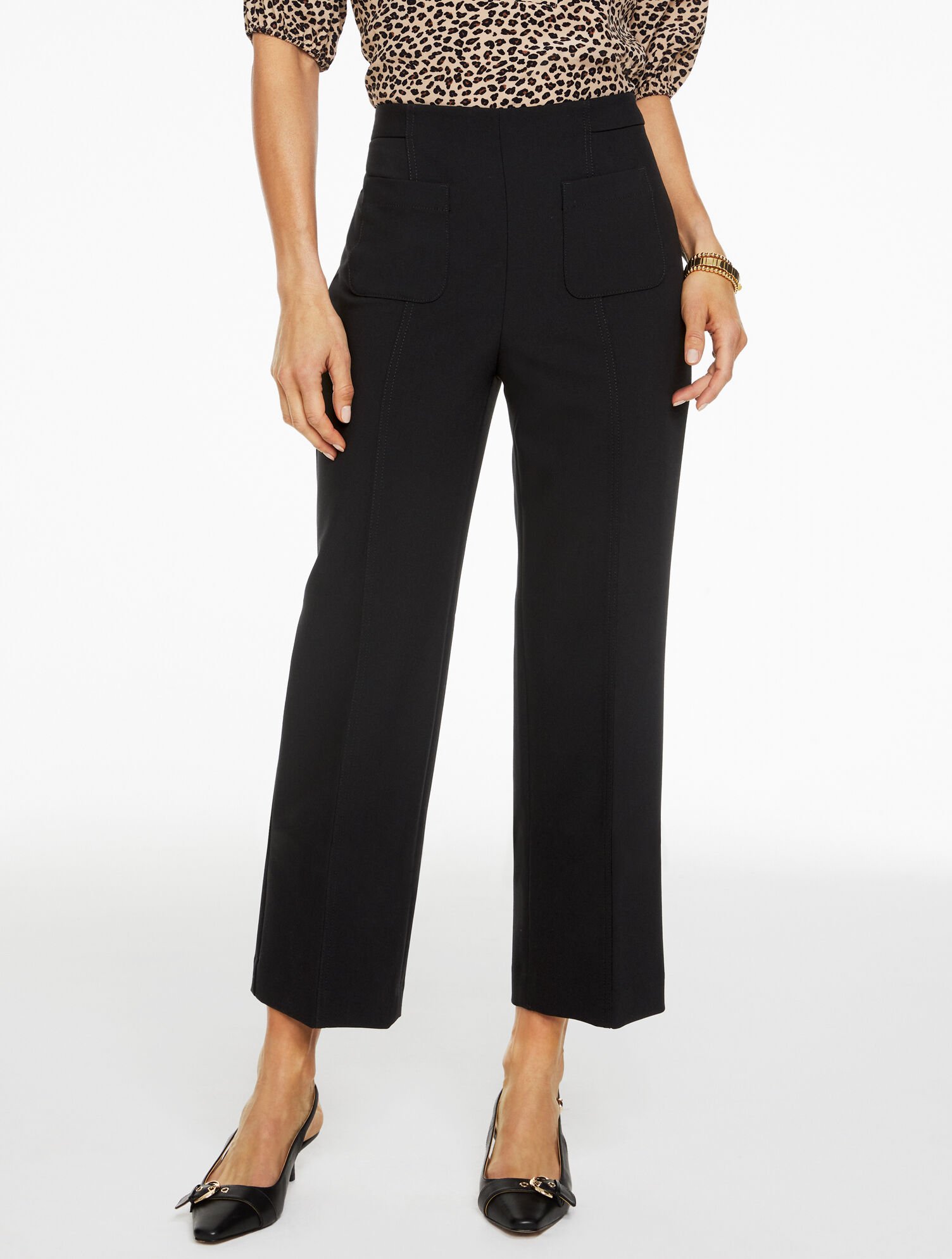 Slim Wide Ankle Twill Pants