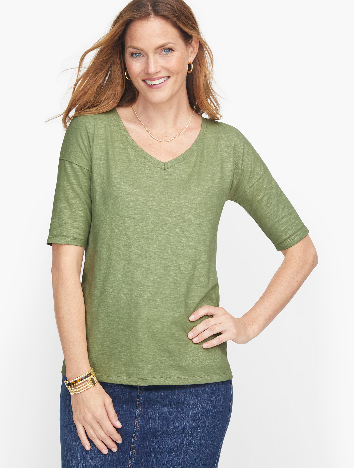 V-Neck Tee - Solid