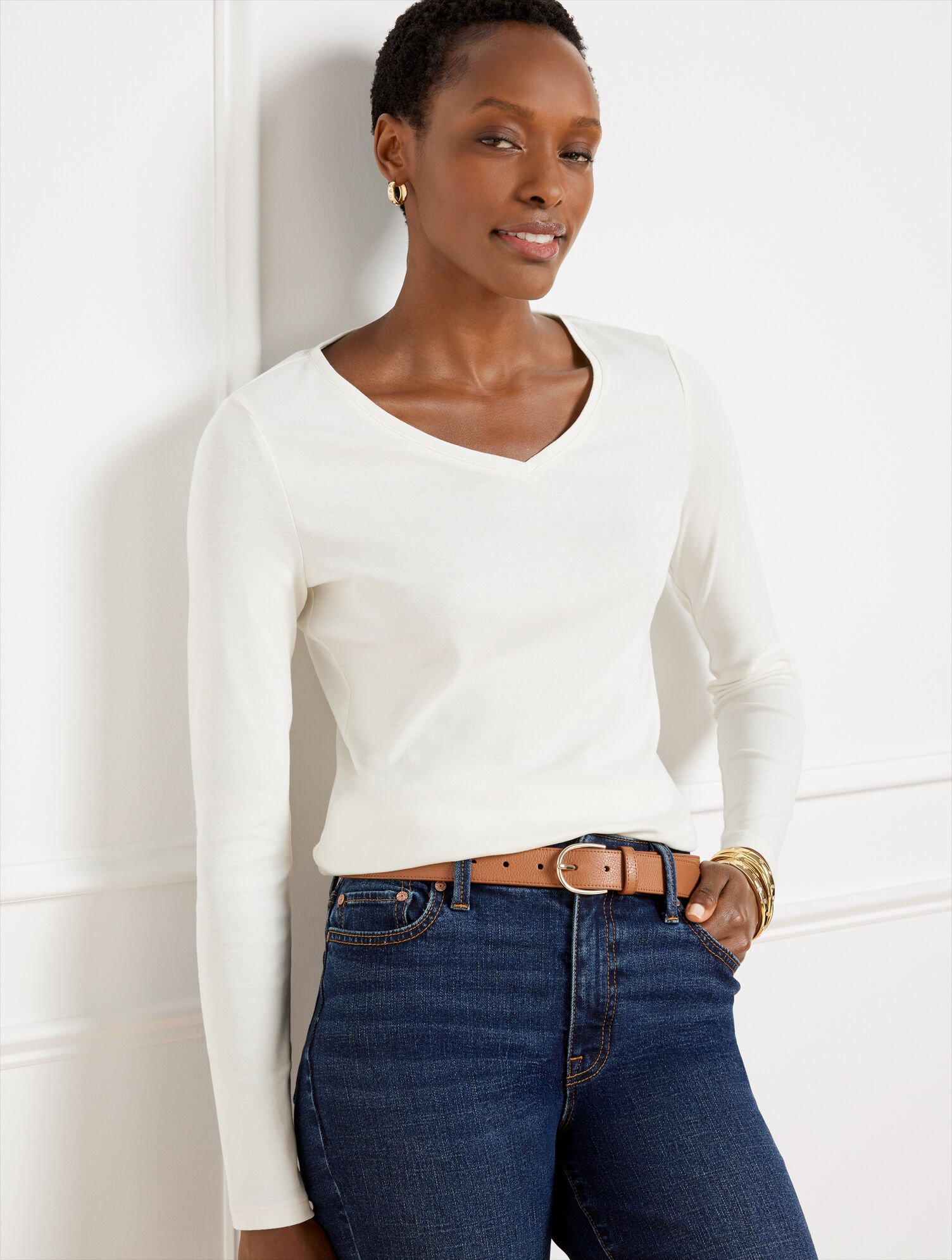 Pima V-Neck Tee
