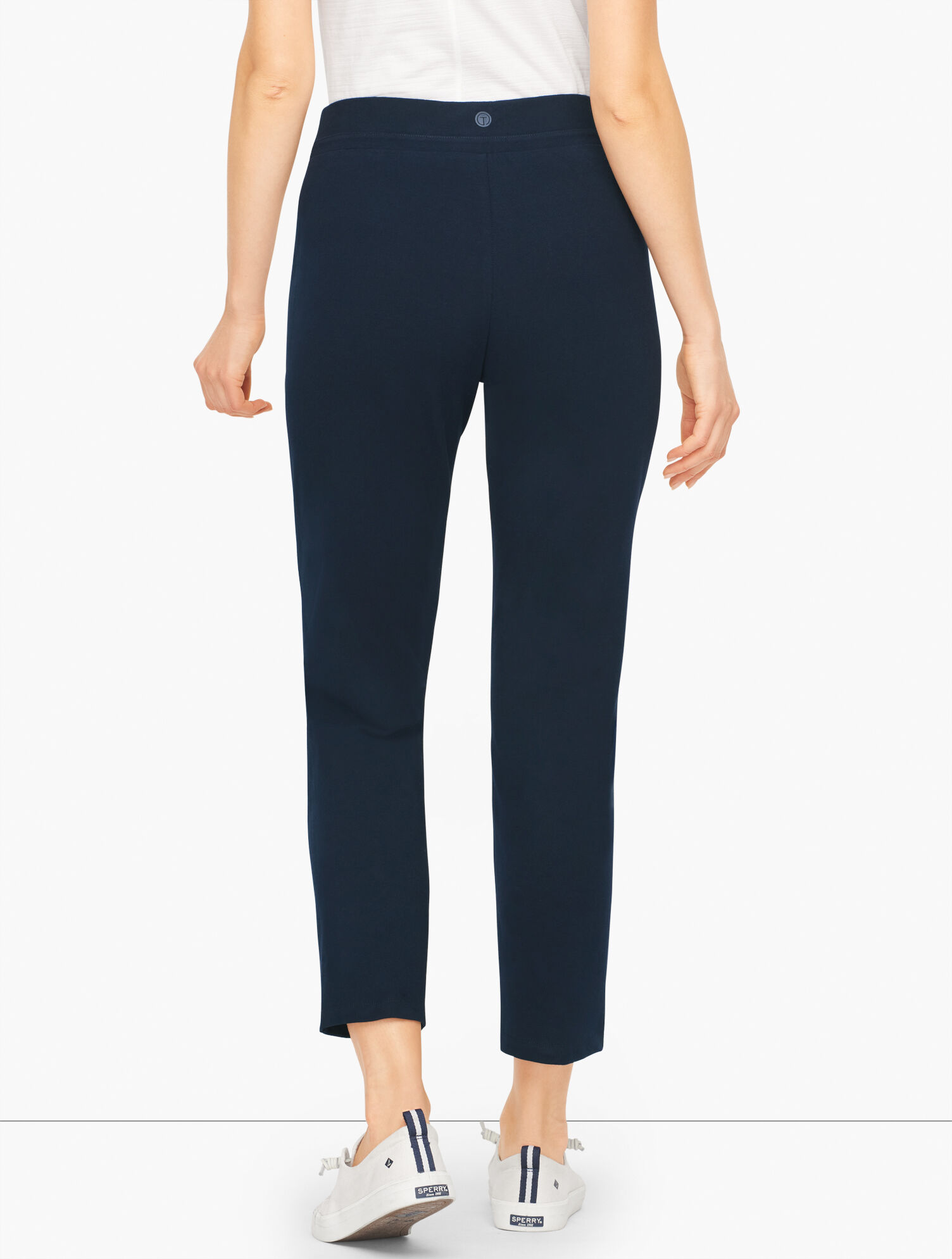 Pantalon Tailleur Noir Talbots - Taille 10P (Petite), Longueur 28", Laine Mélangée, Occasion Excellent état