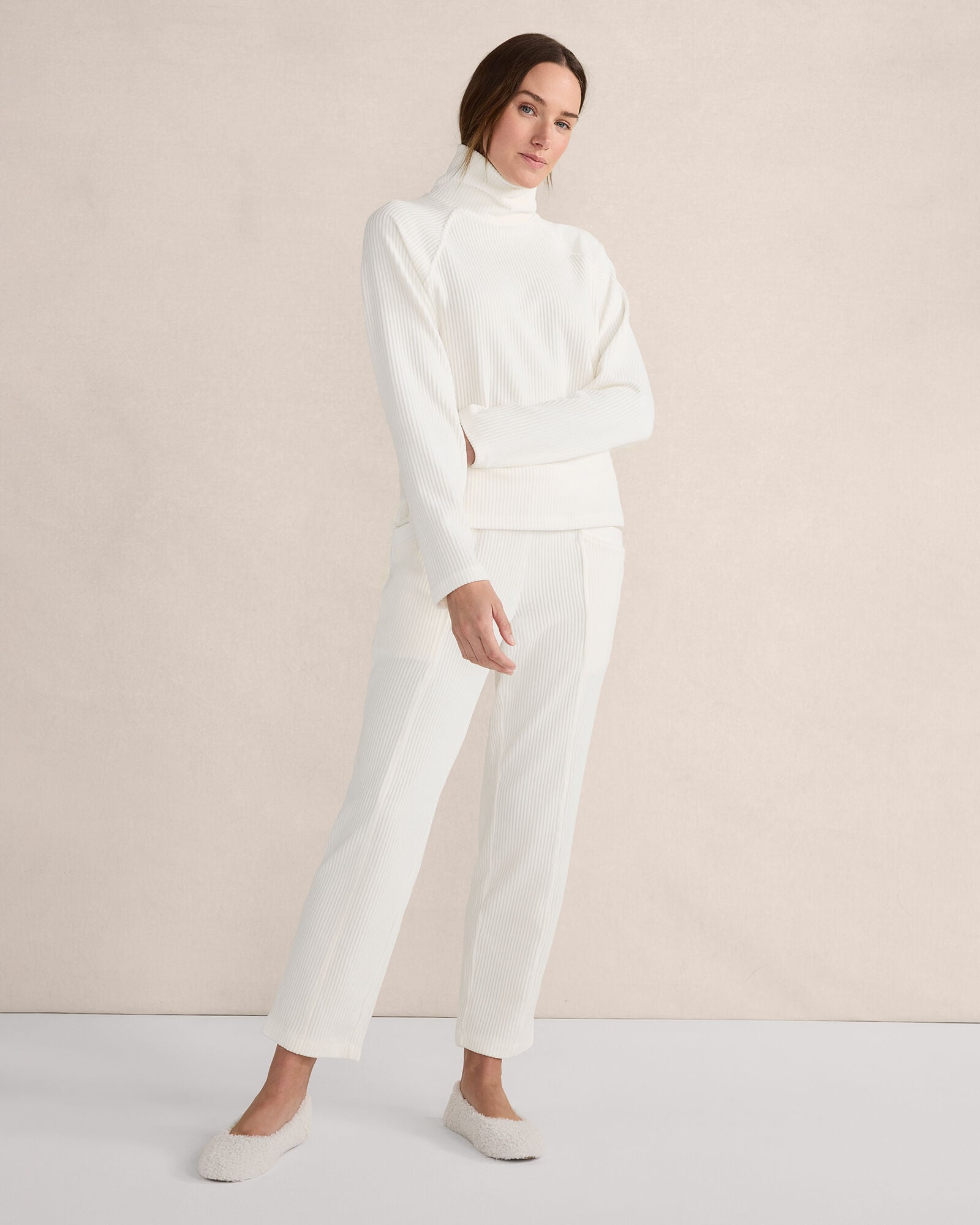 Corduroy Velour Drawstring Pants