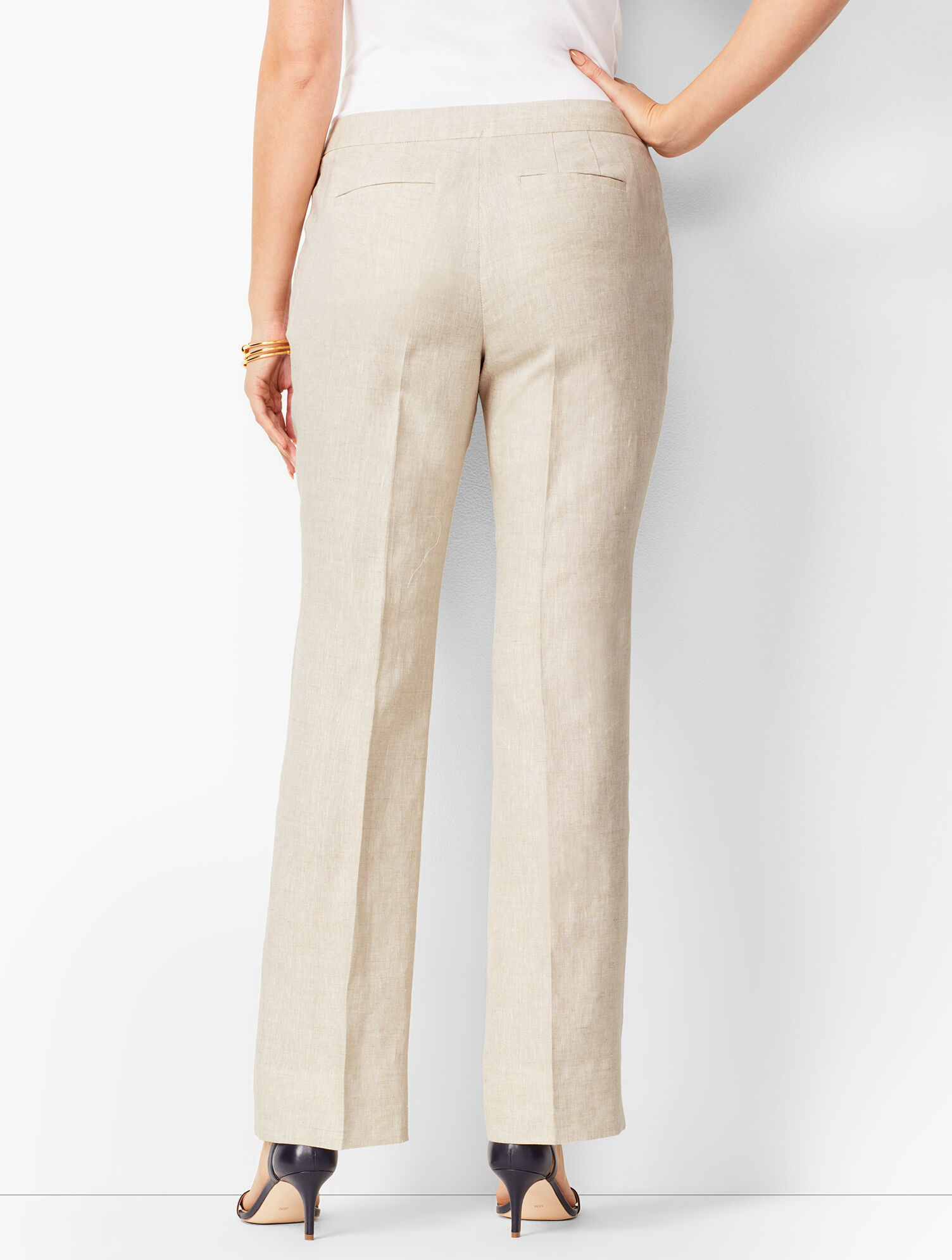 Talbots Windsor Linen Wide-Leg Pants - Curvy Fit | Talbots