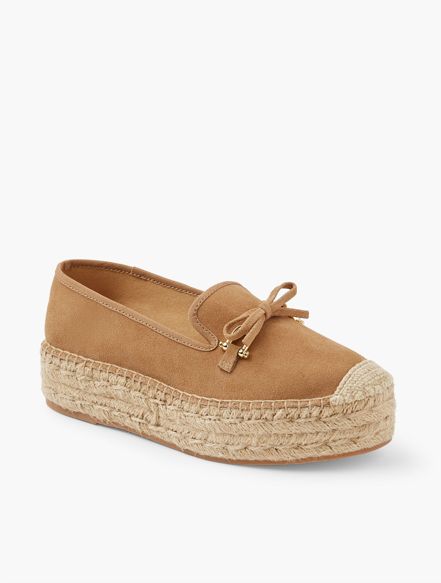 Quinn Bow Suede Platform Espadrilles