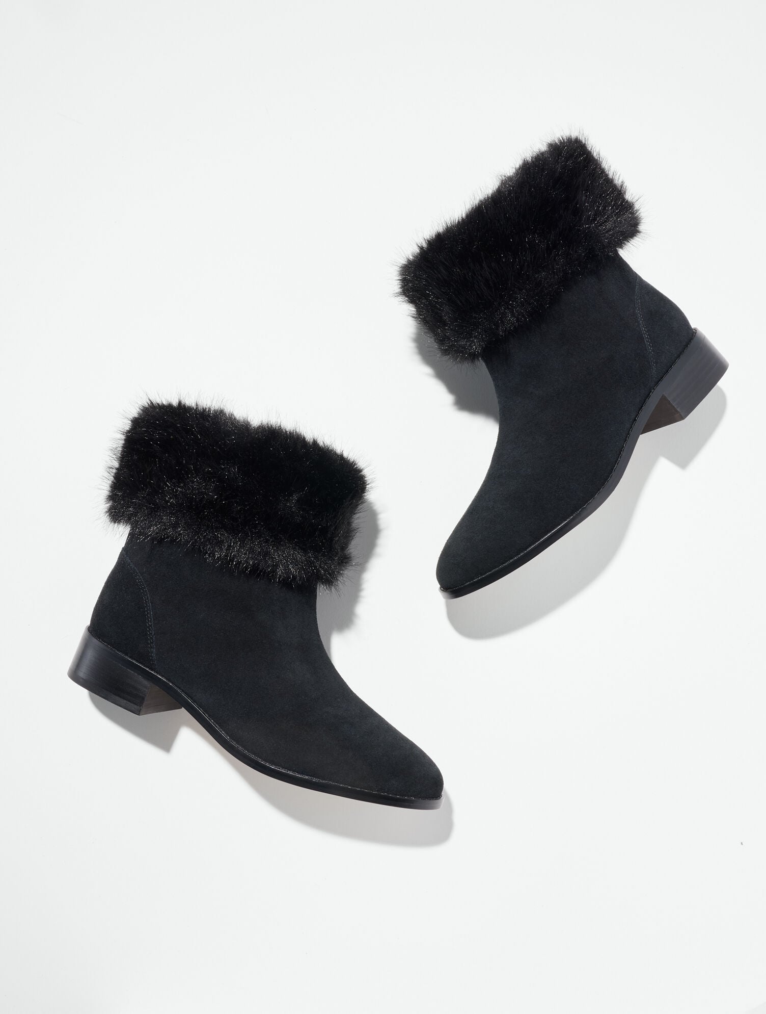 Tish Fur Suede Ankle Boots