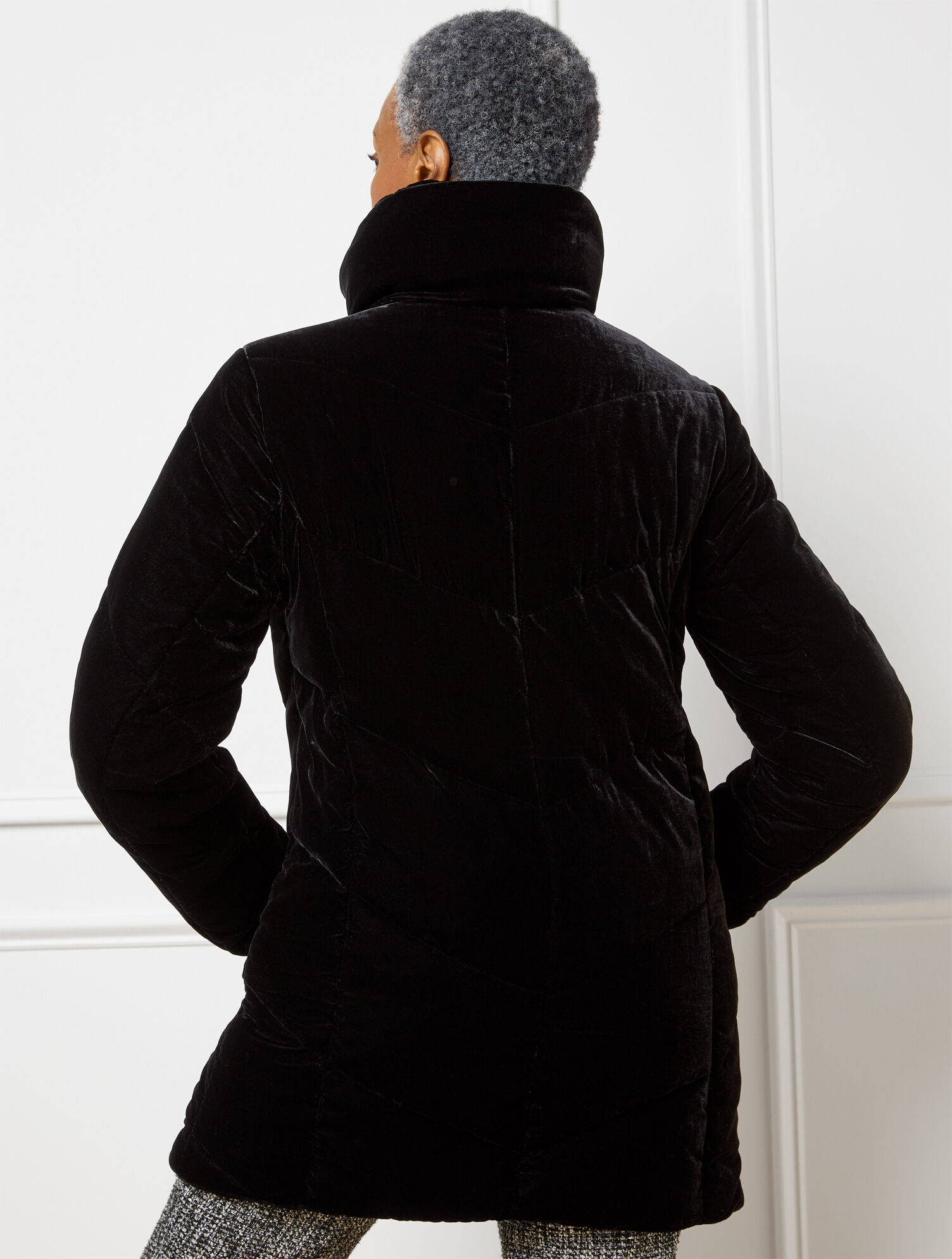 Velvet Puffer Coat