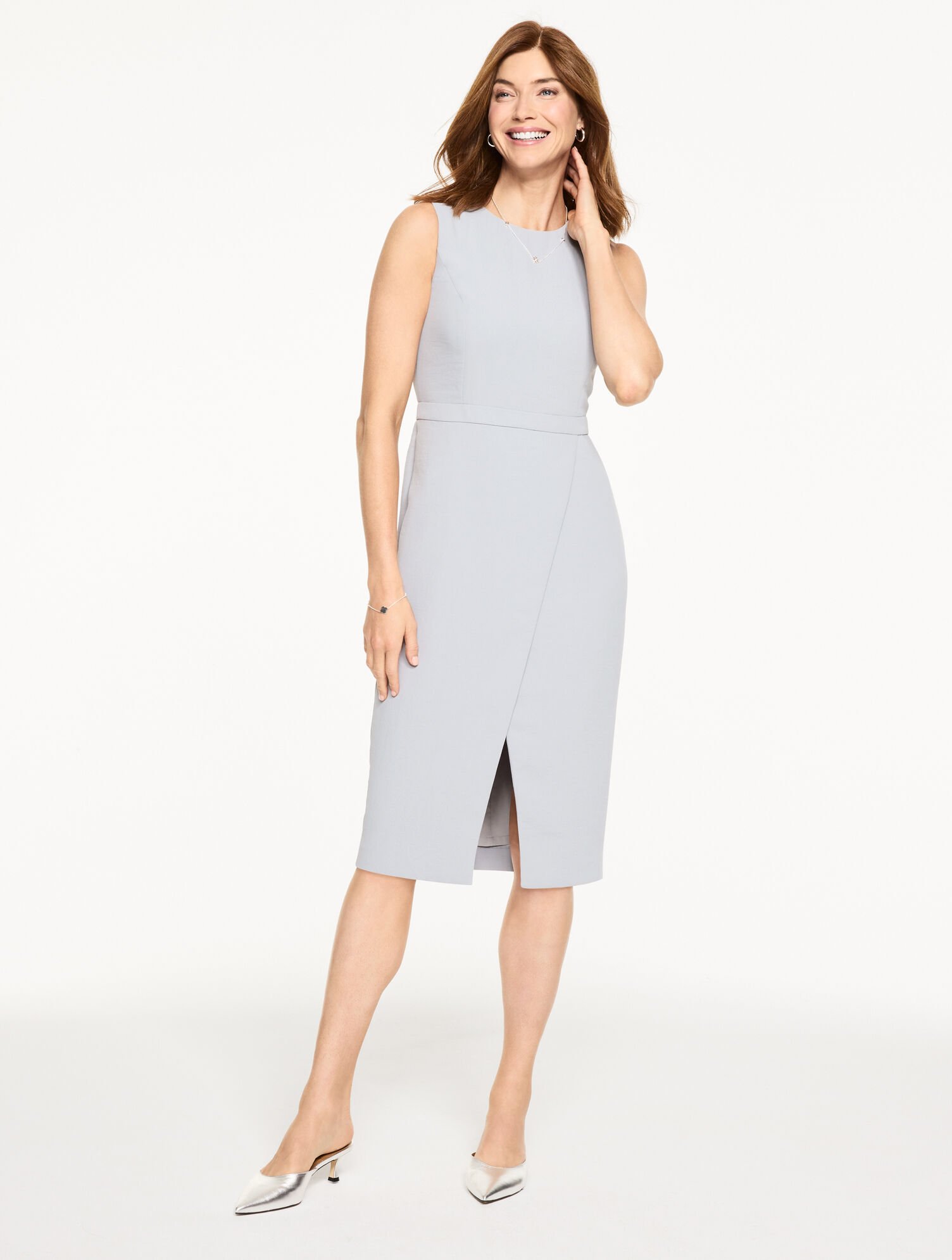Polished Crepe Sheath Dress