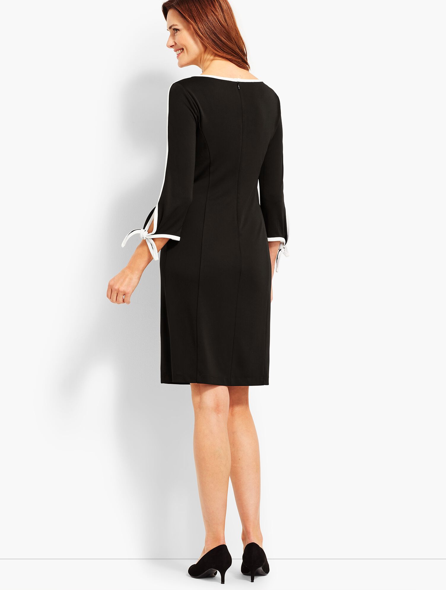 Elbow-Sleeve Jersey Dress | Talbots Elbow-Sleeve Jersey Dress | Talbots