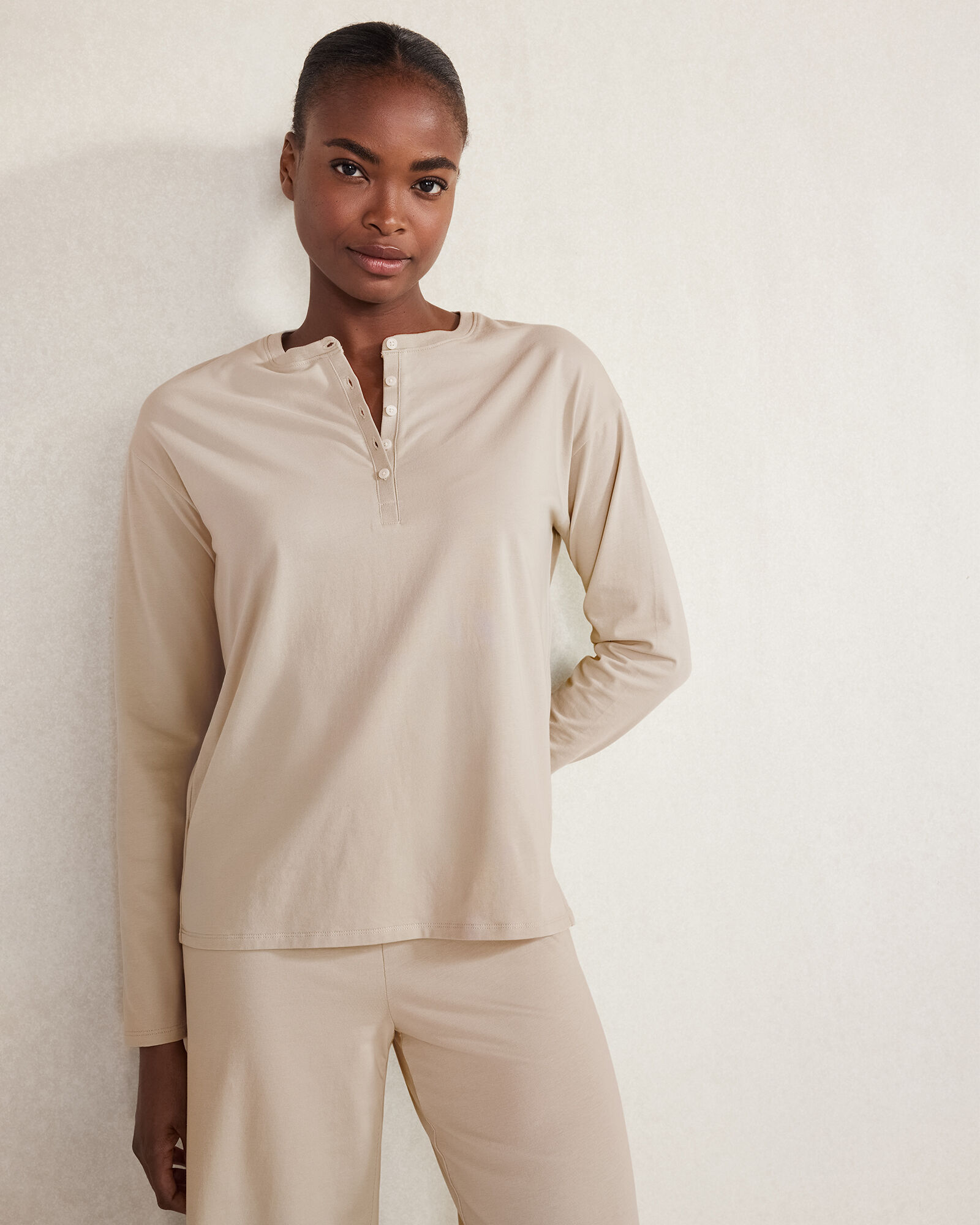 Organic Cotton Jersey Henley