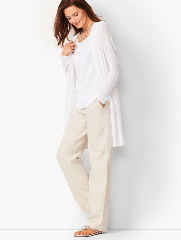 Open-Front Linen Duster