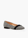 Edison Pleated Flats - Houndstooth