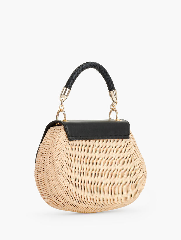 Wicker Top Handle Bag