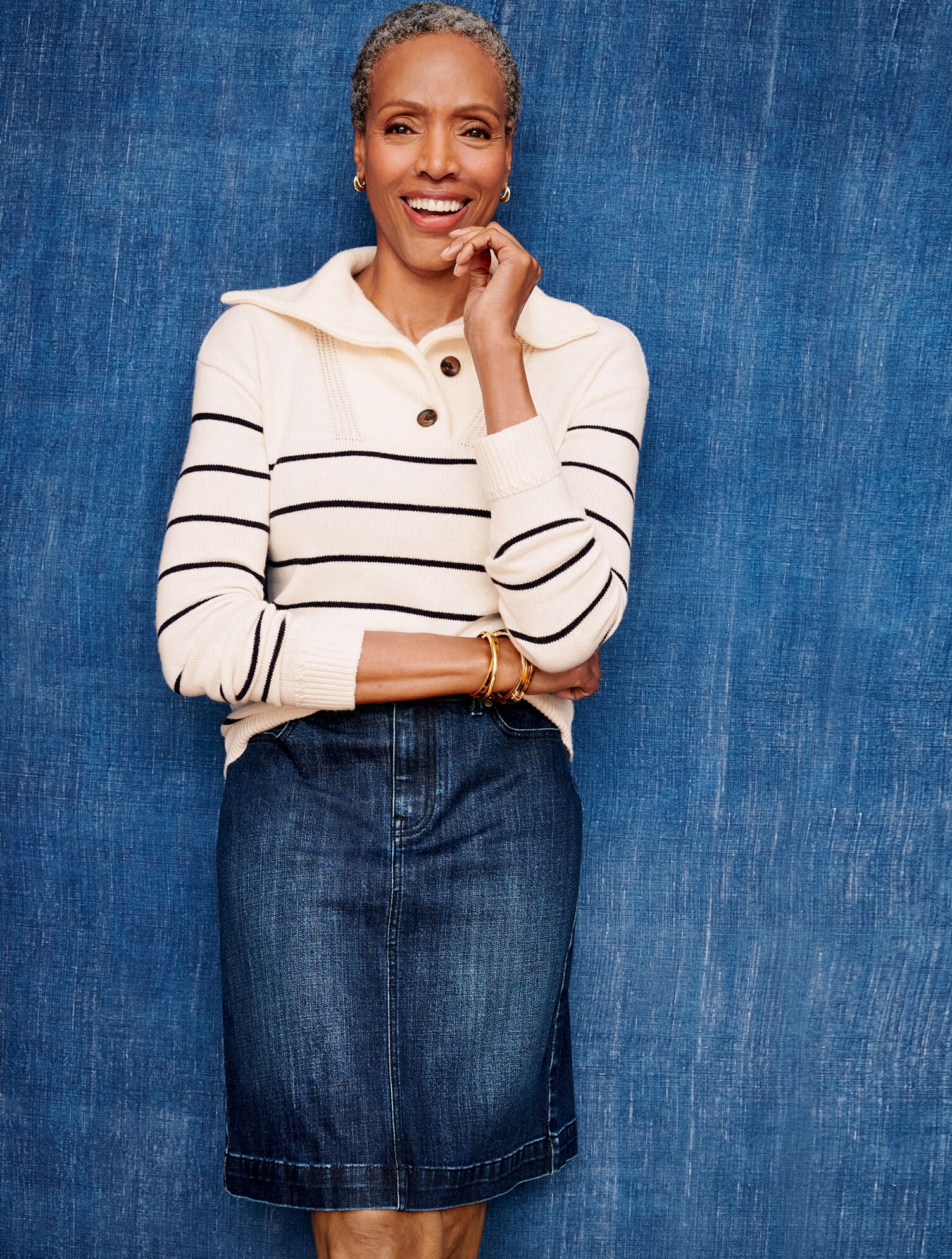 Denim A-Line Skirt - Ocean Wash