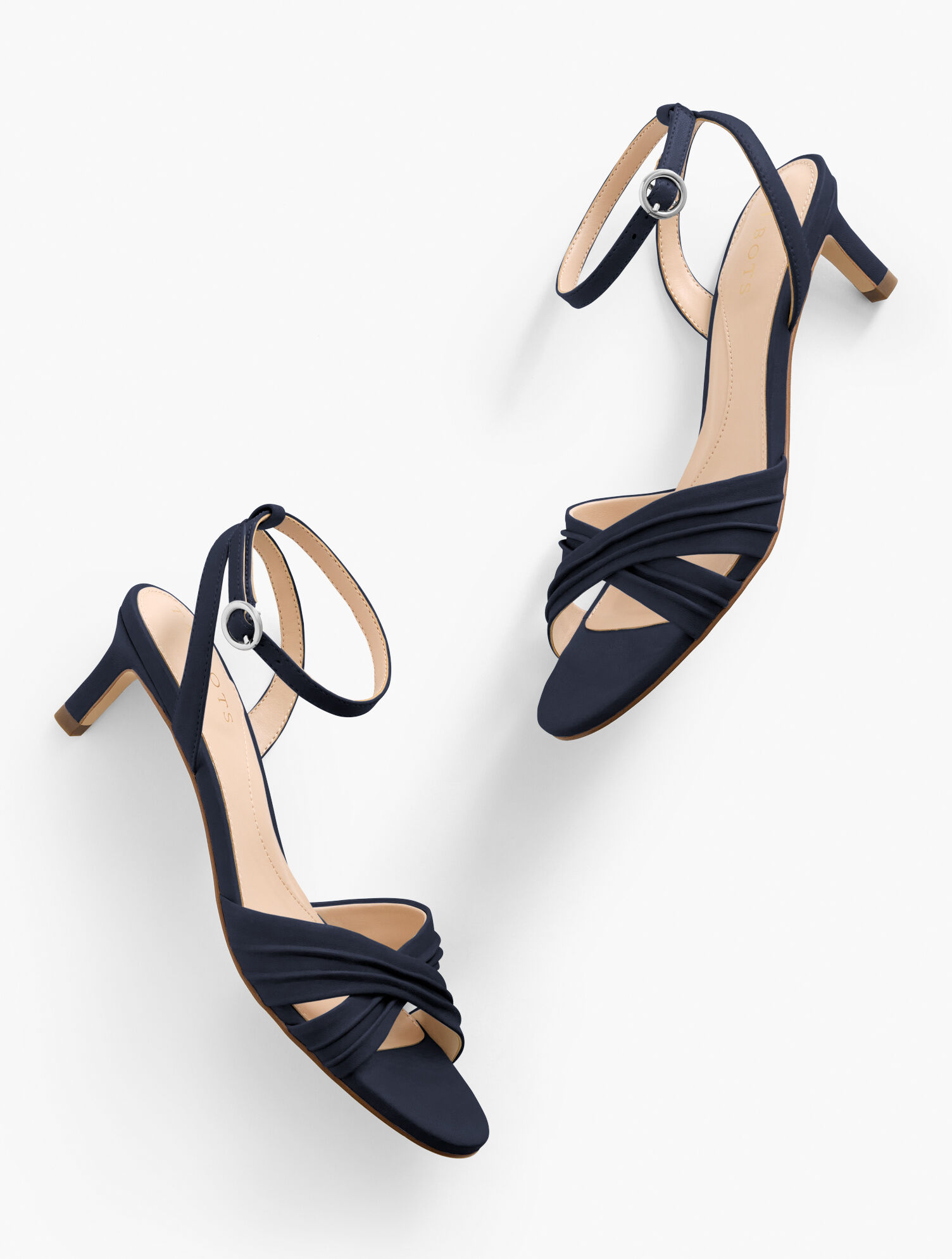 Tallia Pleated Nappa Ankle Strap Heel Sandals - image 2
