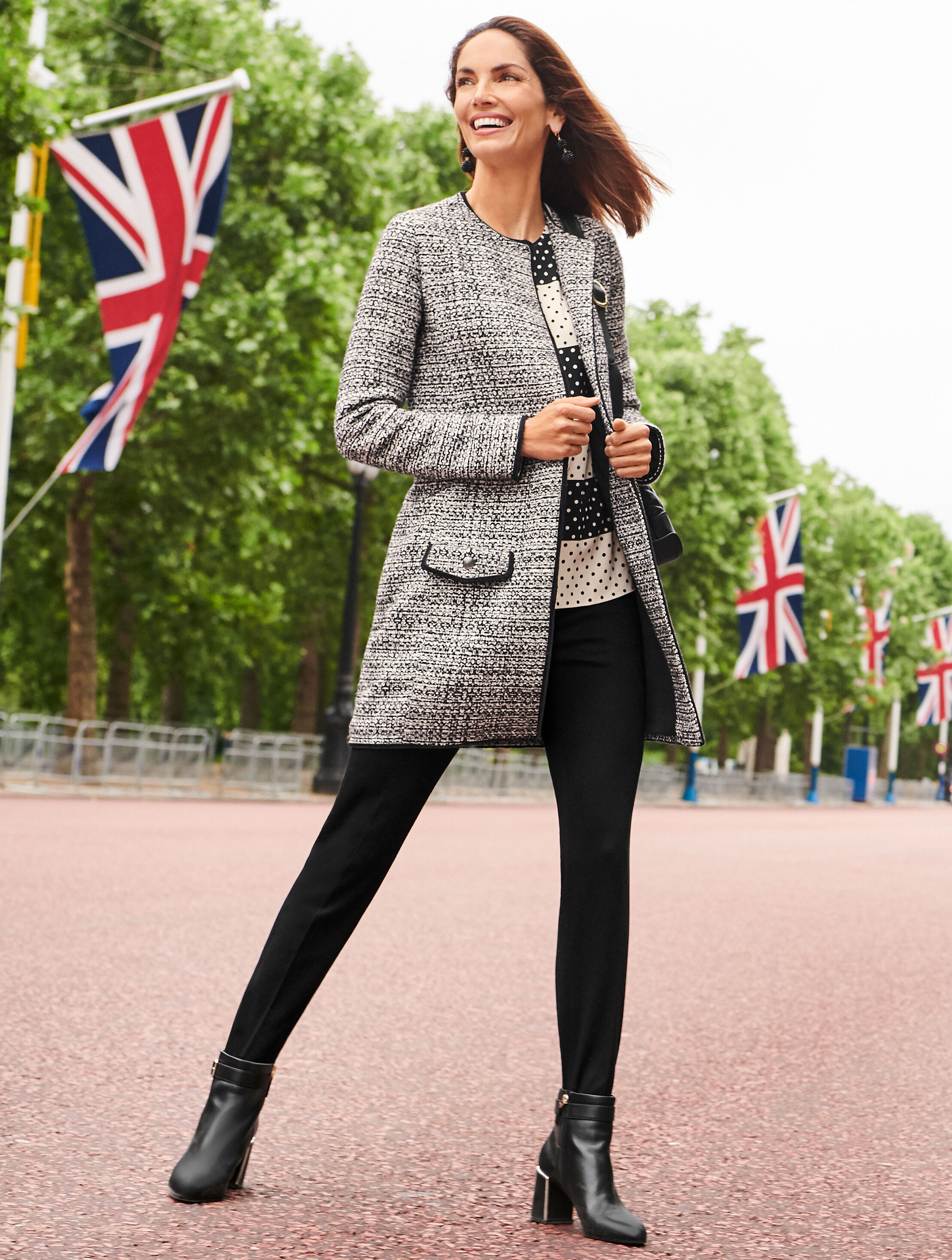 Textured Tweed Sweater Jacket