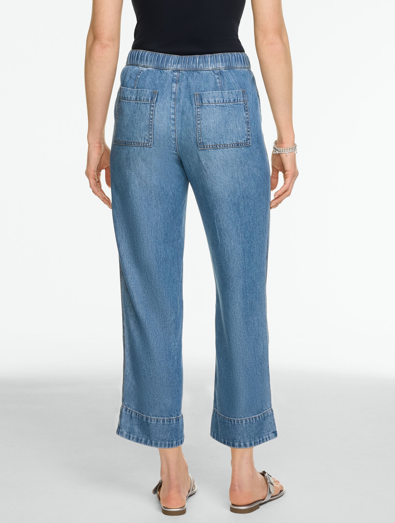 Straight Crop Pull-On Jeans - Sedona Wash | Talbots