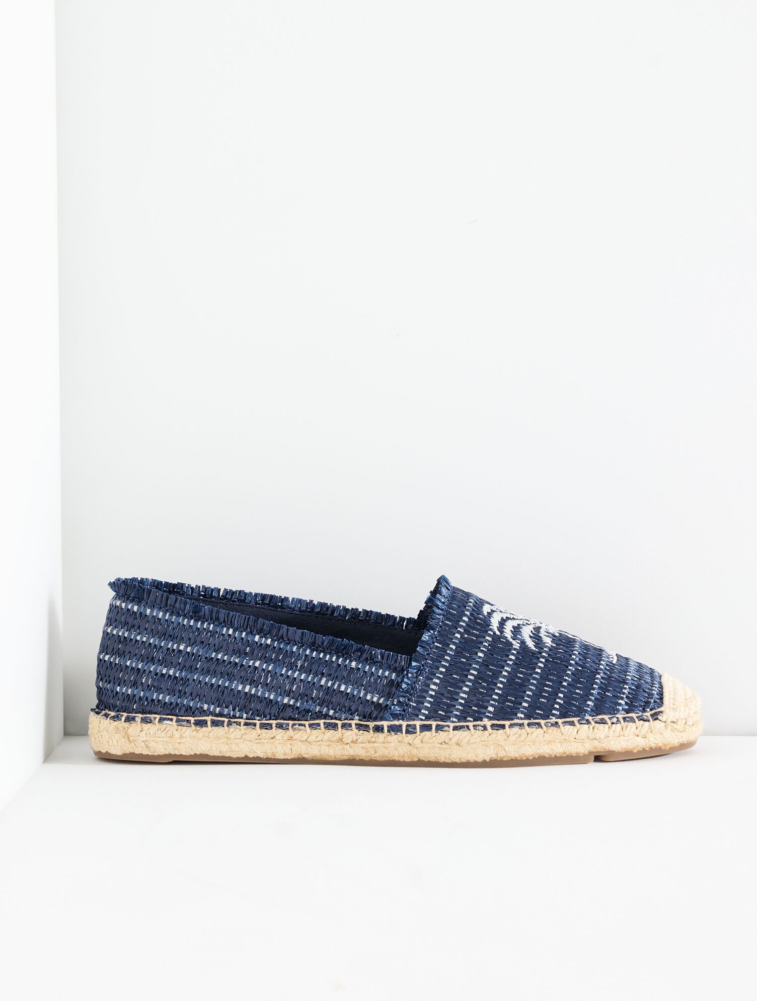 Izzy Raffia Espadrille Flats - Palm Tree