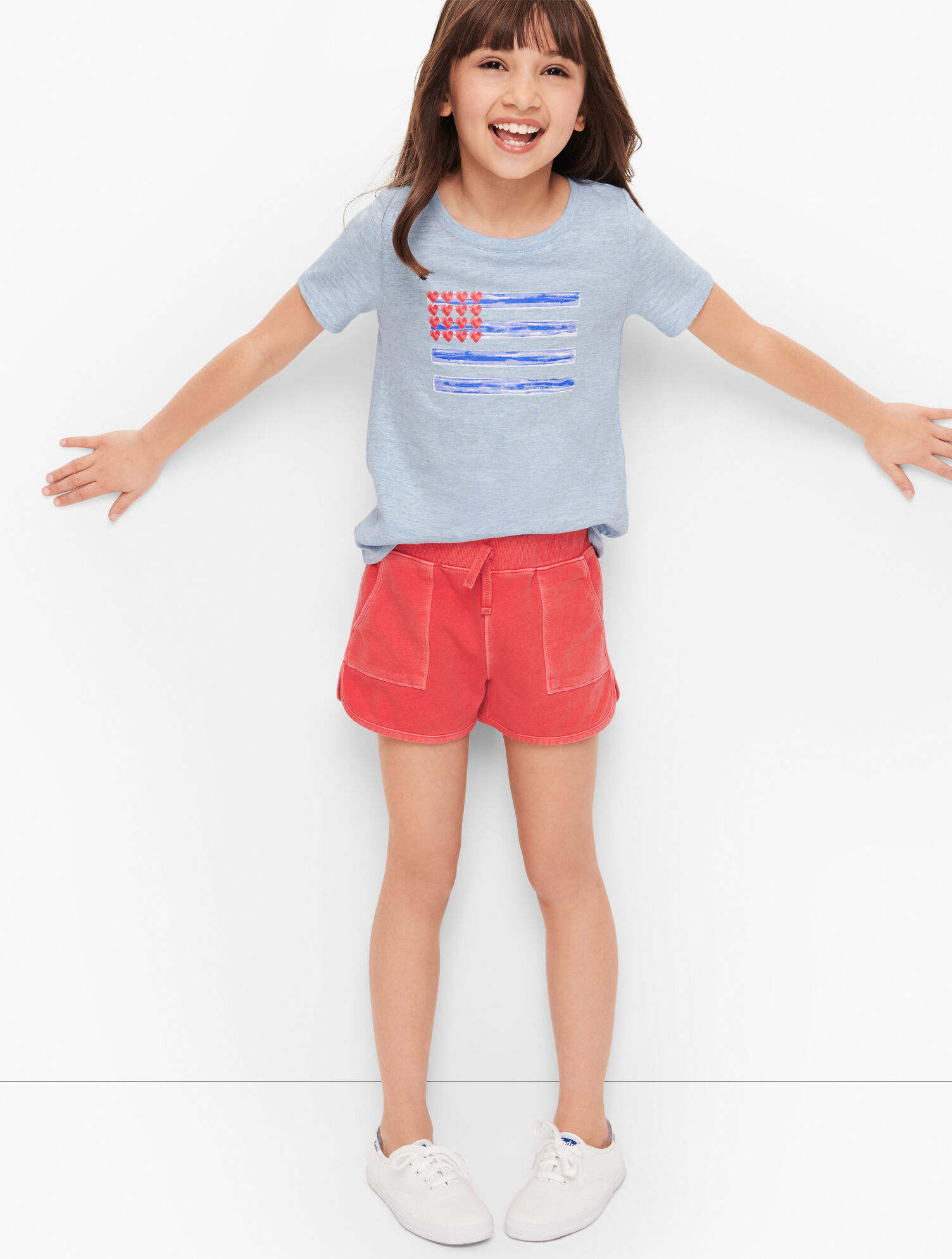 Girls Heart Spangled Banner Tee