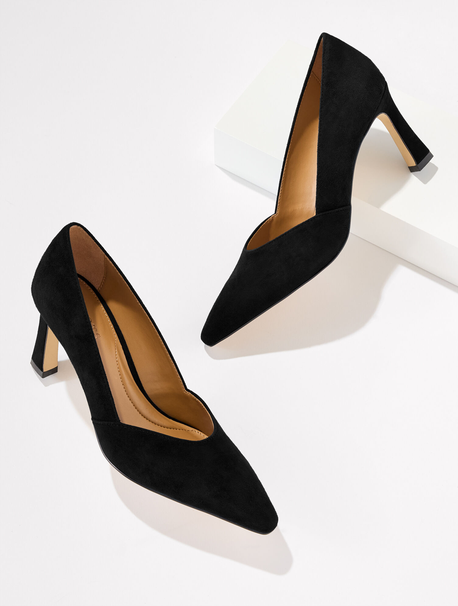 Kaylee Suede Flare Heel Pumps