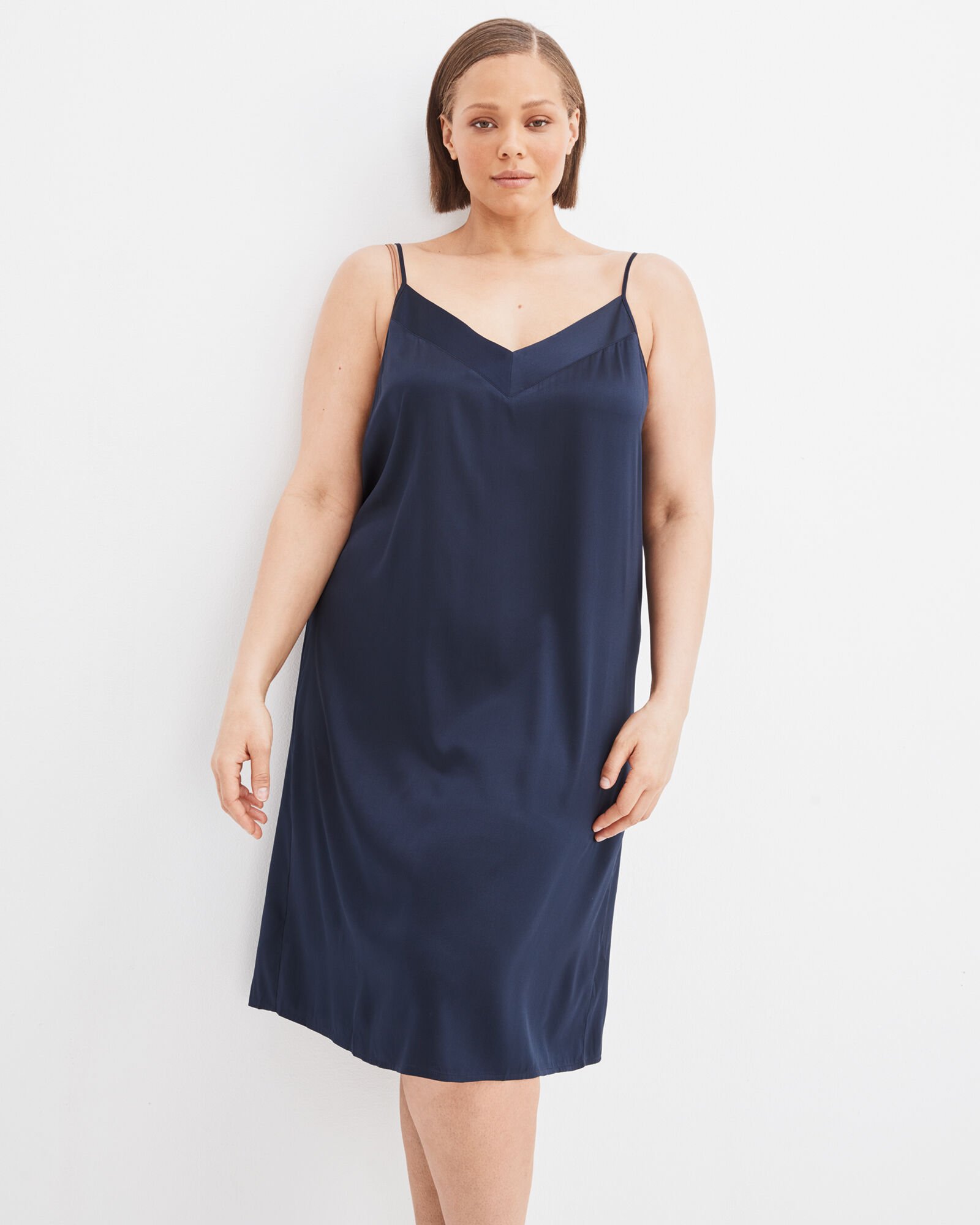 Washable Silk Double V Chemise | Haven Well Within