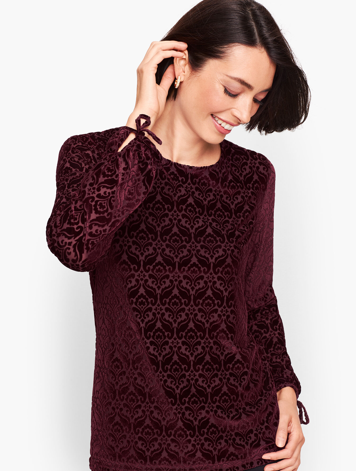 talbots velour tops