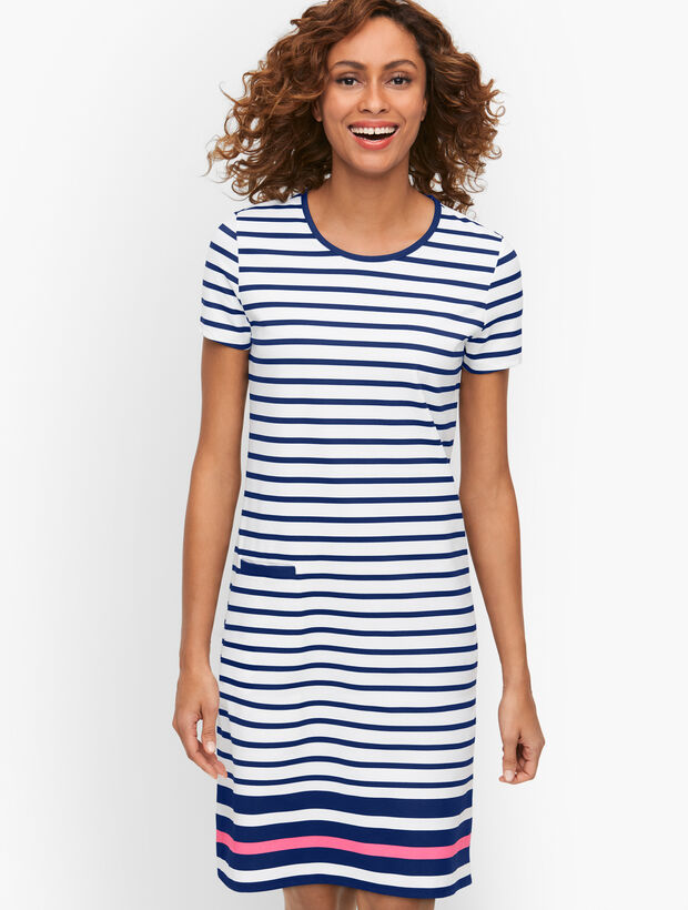 Cabana Life® Pocket Dress - Nautical Stripe | Talbots