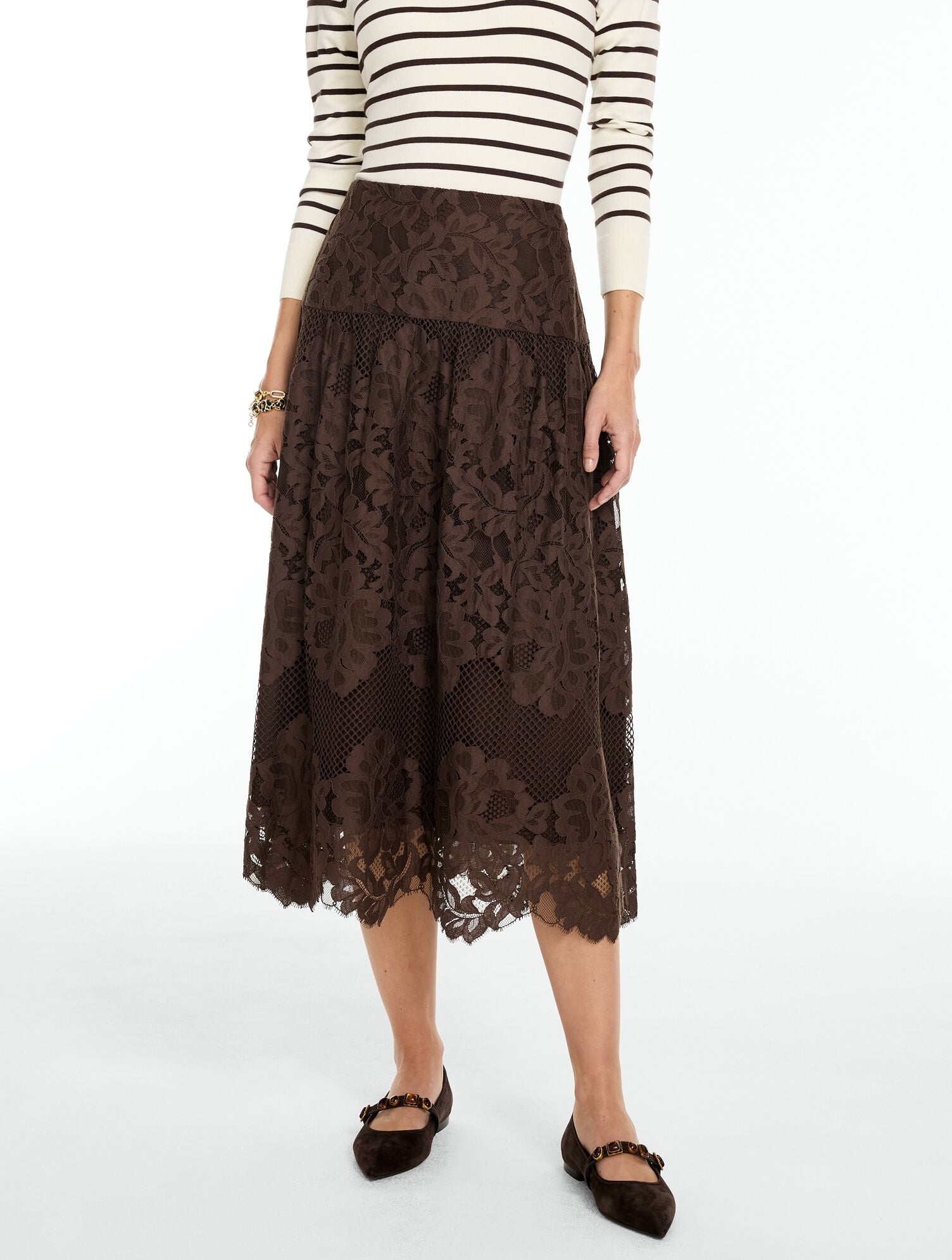 Alais Lace Midi Skirt 