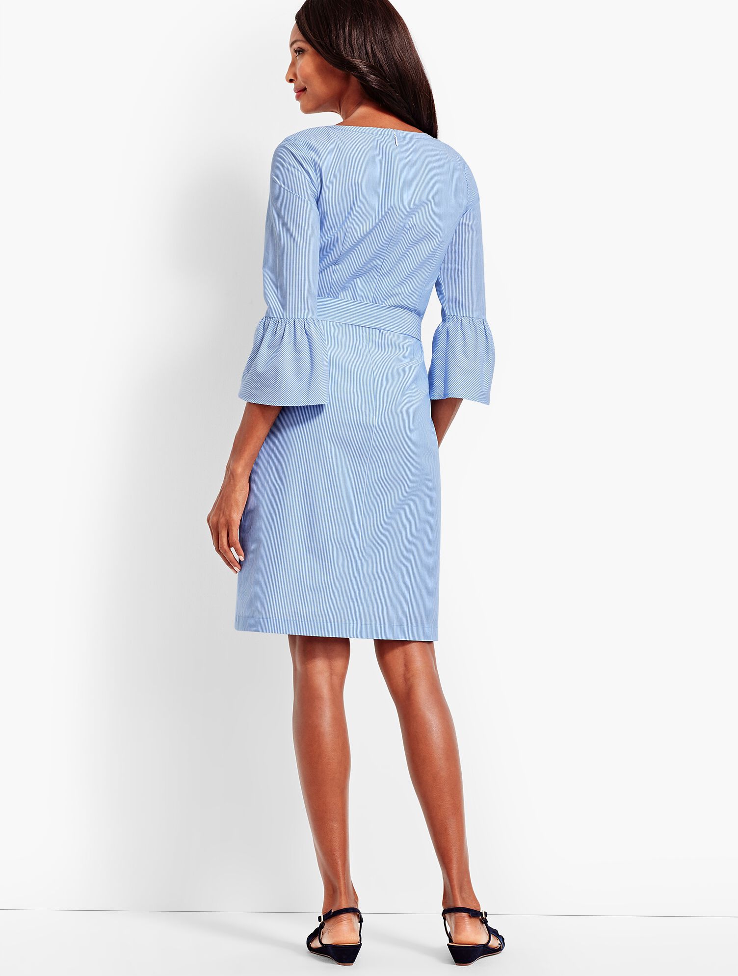Embroidered Stripe Dress