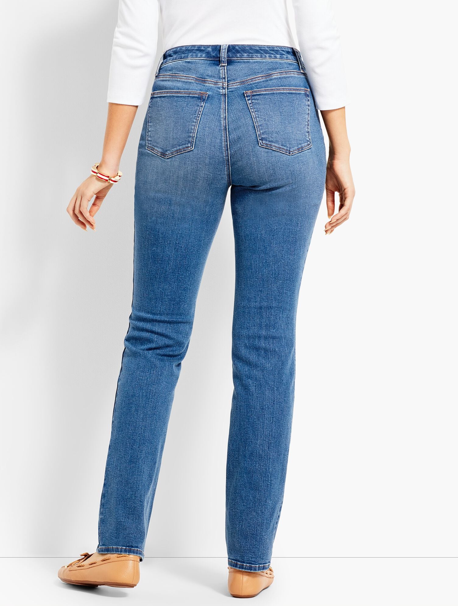 High-Rise Denim Straight-Leg - Curvy Fit/True Blue