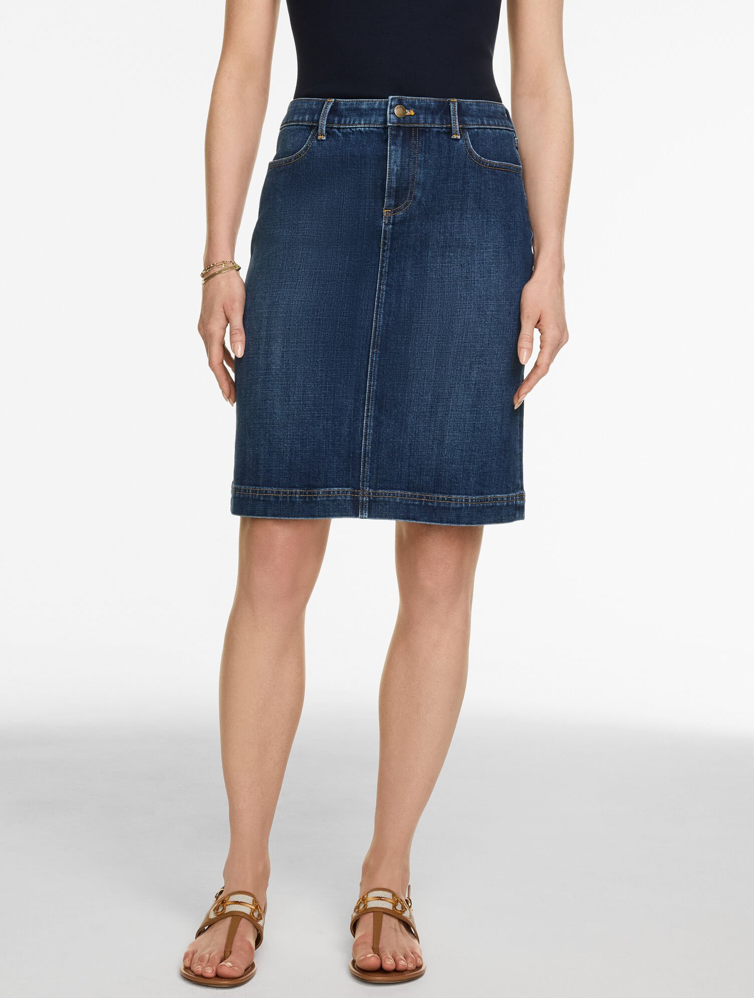 Denim A-Line Skirt - Palm Wash
