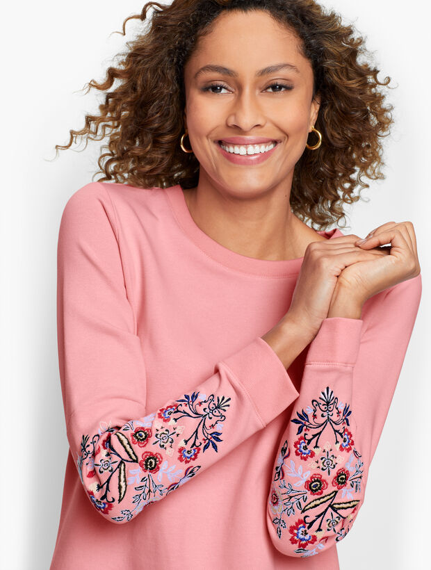 Embroidered Crewneck Sweatshirt