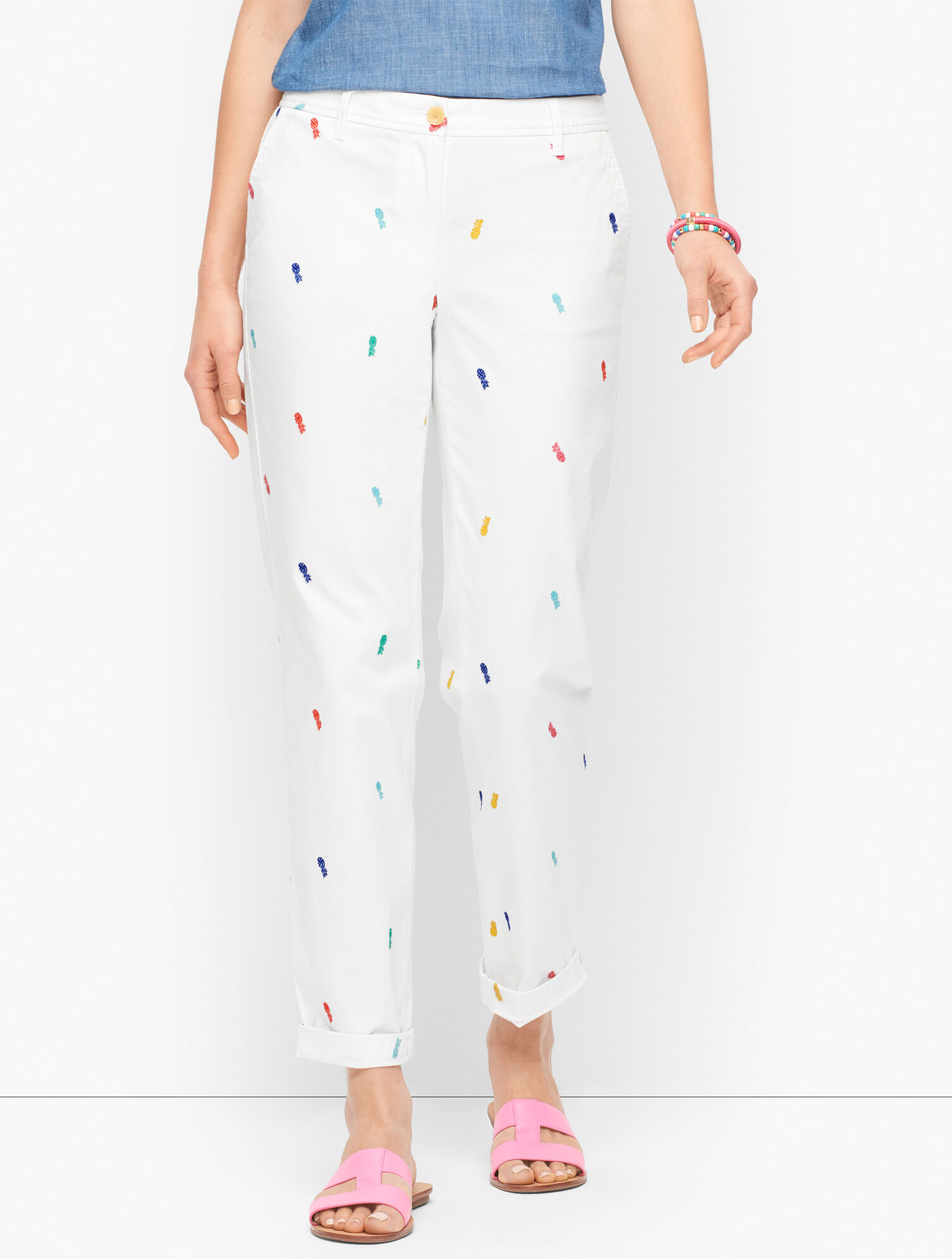 Relaxed Chinos - Pineapple Print