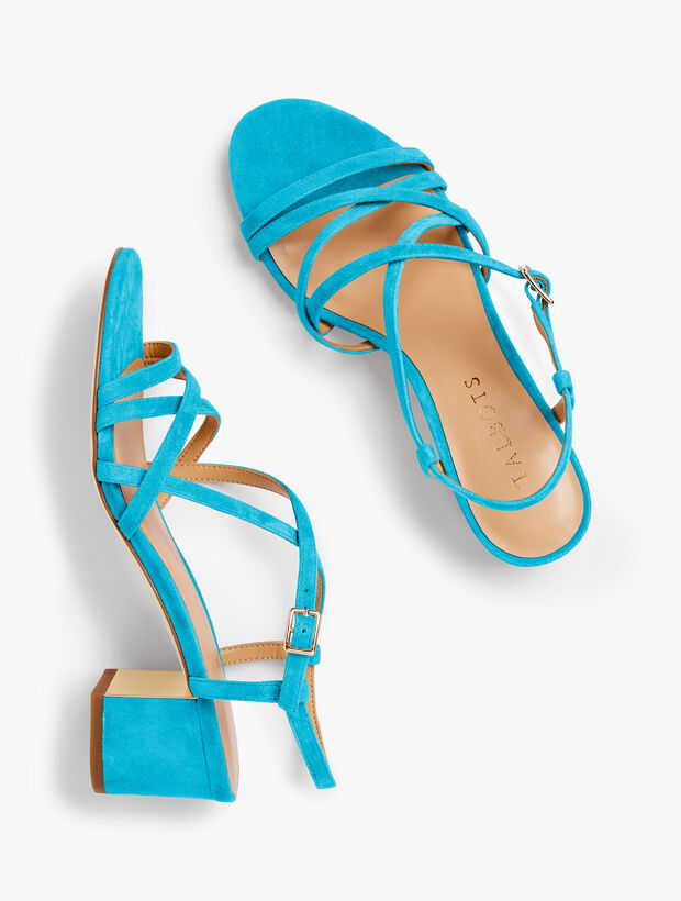Mimi Strappy Block-Heel Sandals