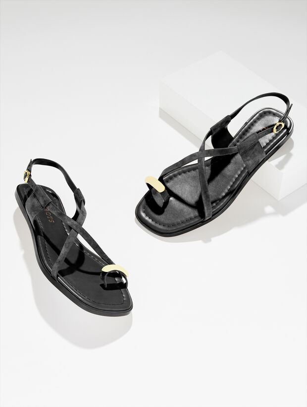 Gena Ring Suede Sandal