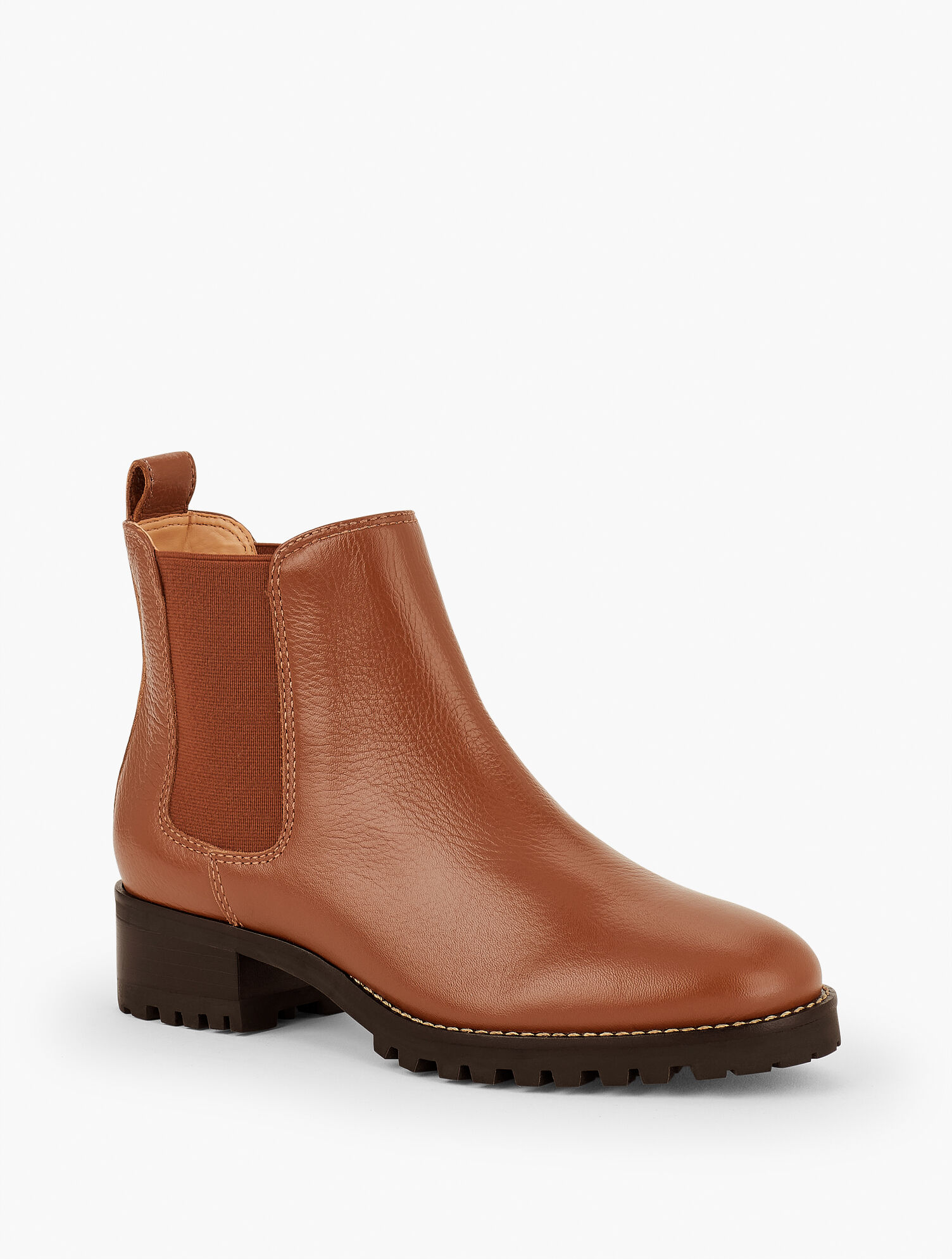 Tish Pebbled Leather Chelsea Boots