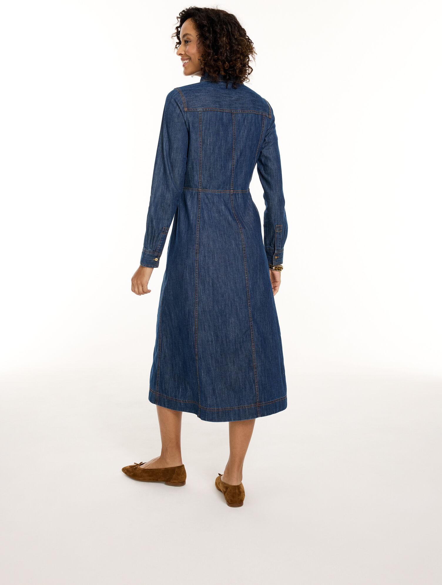 Denim Midi Dress - Portola Wash