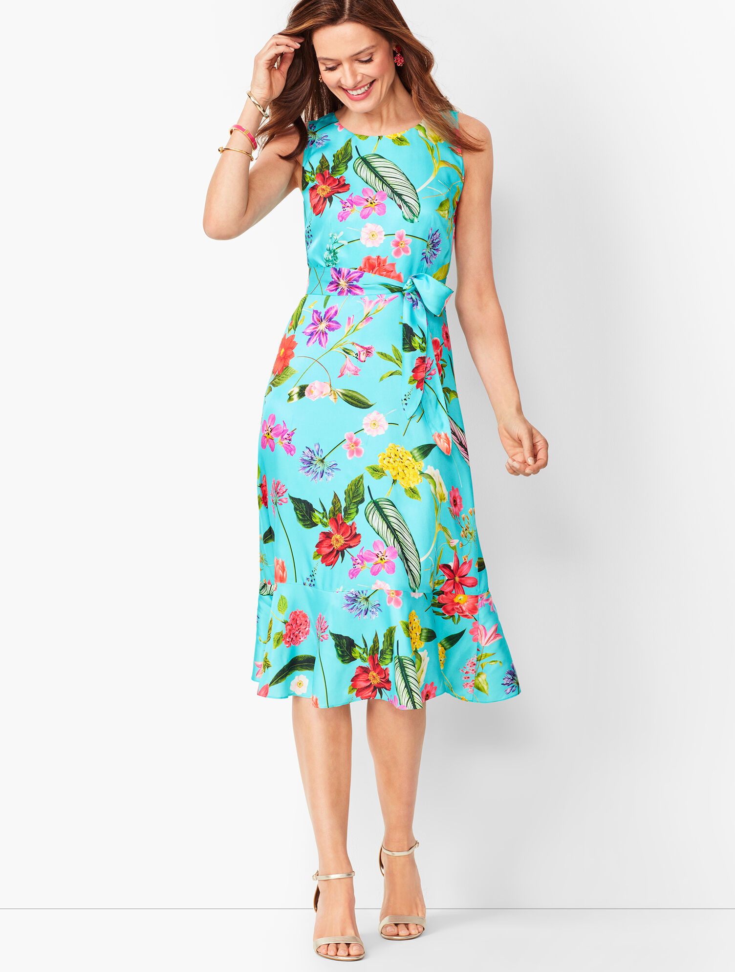 Floral Soft Fit & Flare Dress | Talbots