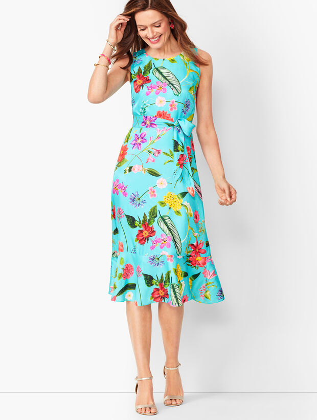Floral Soft Fit & Flare Dress | Talbots