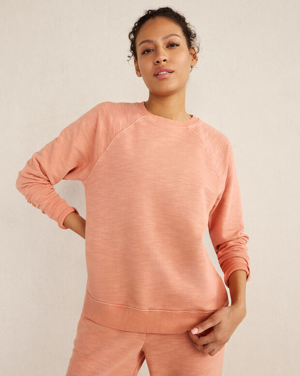 Organic Cotton Slub Terry Raglan Crewneck