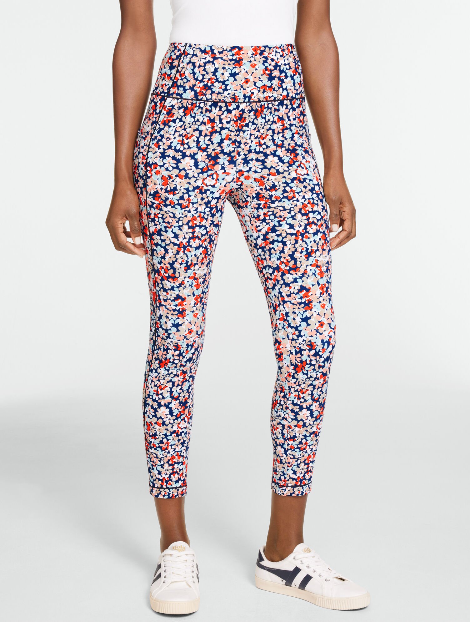Out &amp; About High Waist Capri Leggings - Camo Floral