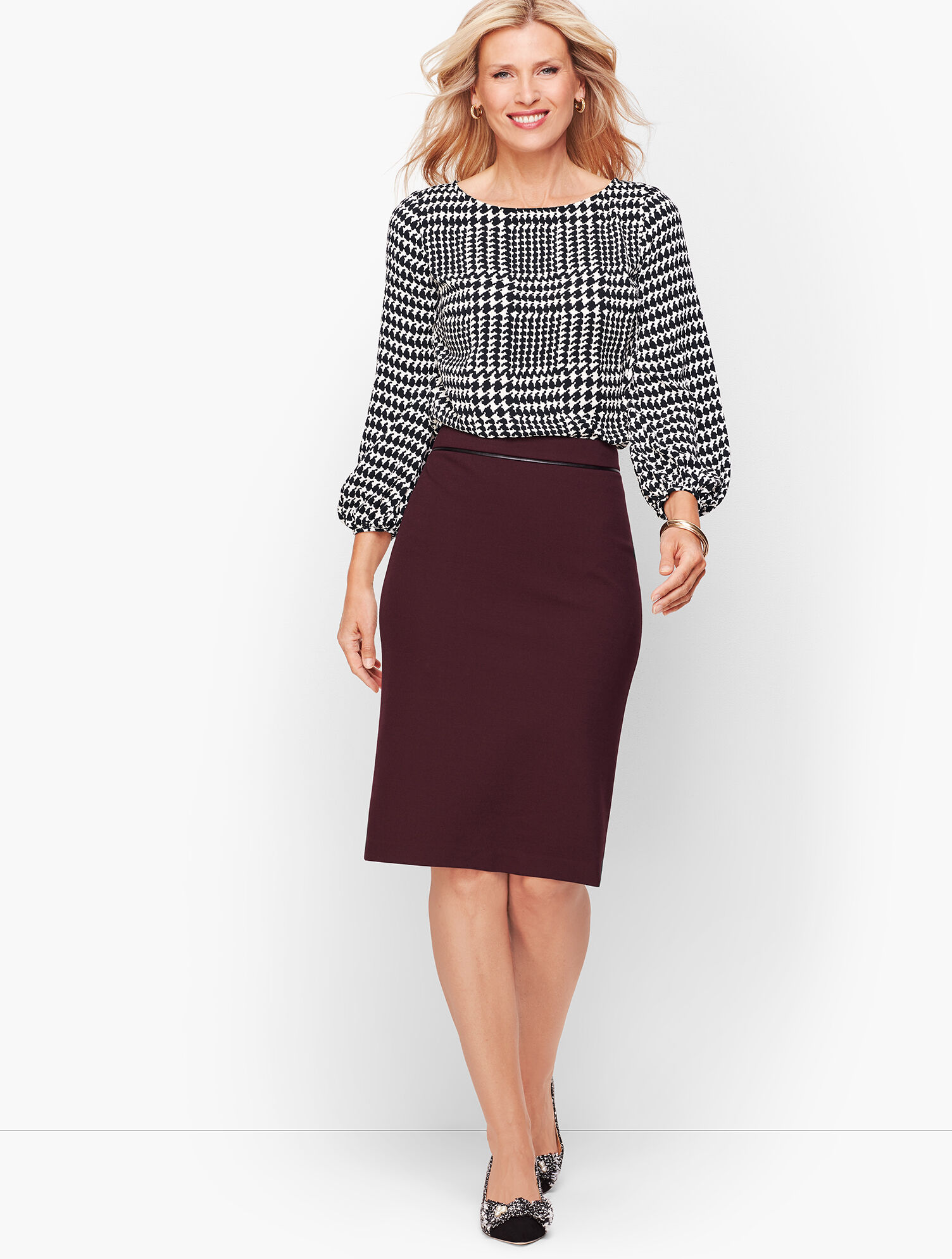 Ponte Pencil Skirt