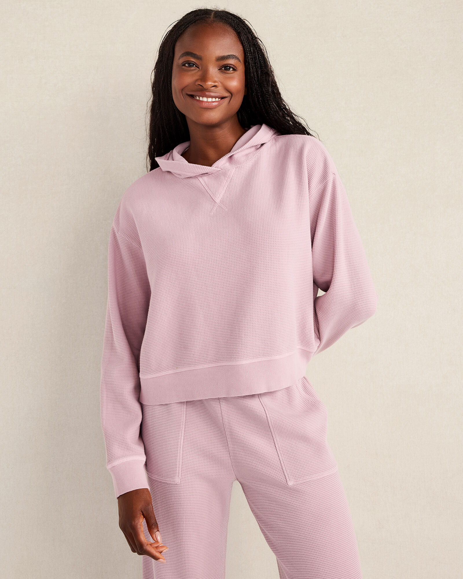 Organic Cotton Waffle Hoodie