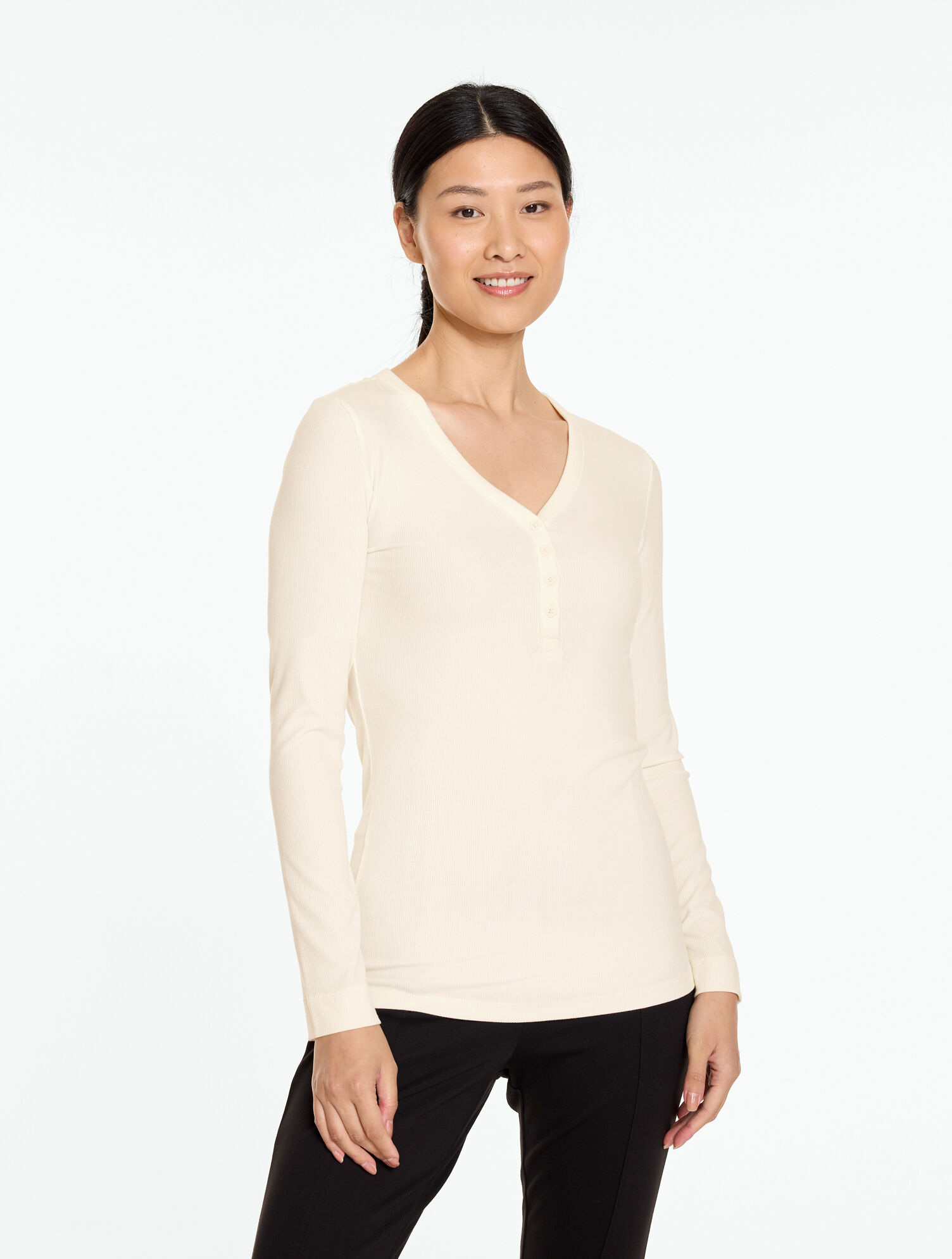 Ribbed Henley Tee