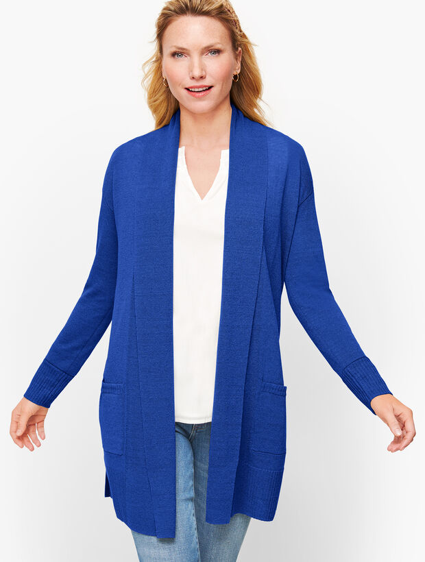 Shawl Collar Open Sweater